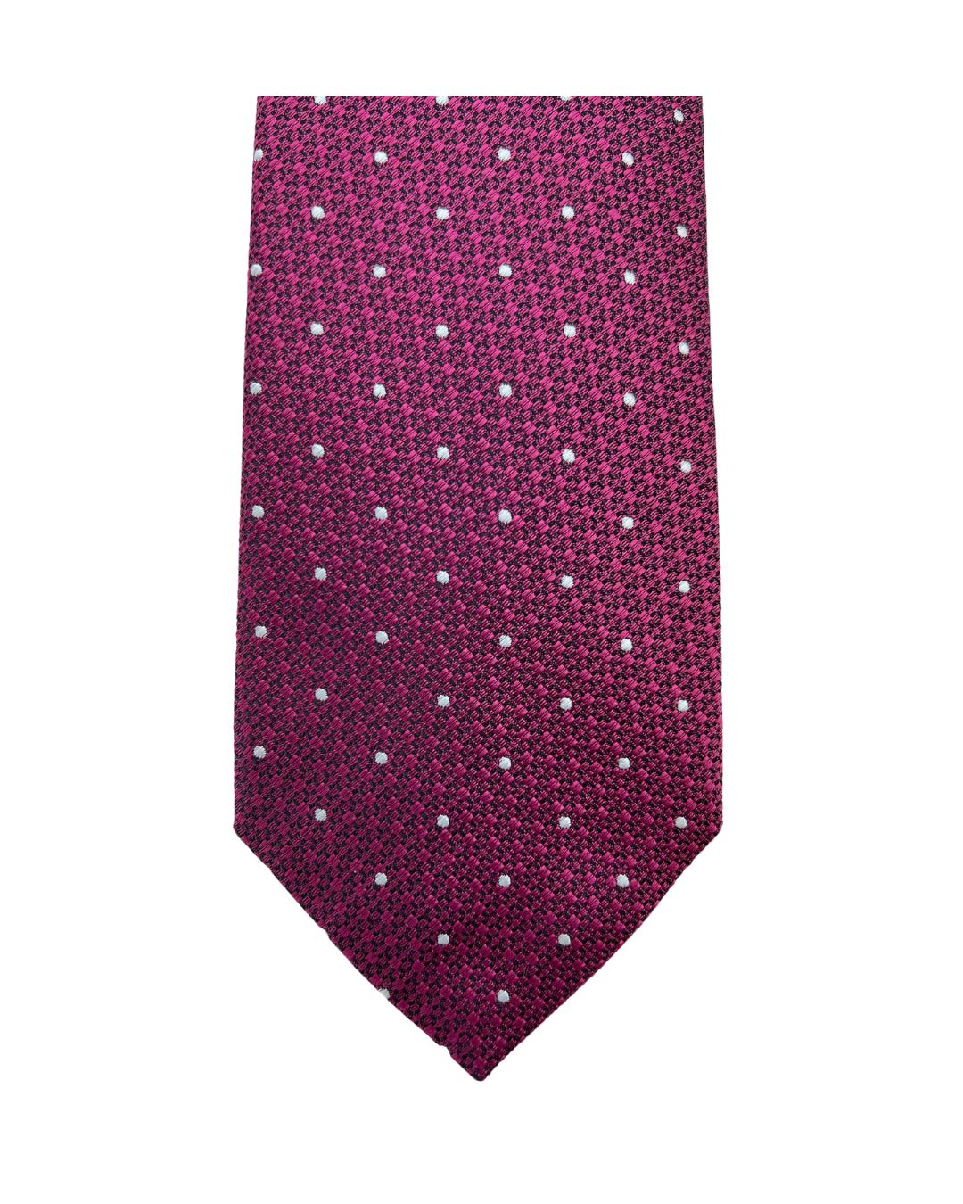 Red Texture & Dots Italian Silk Tie