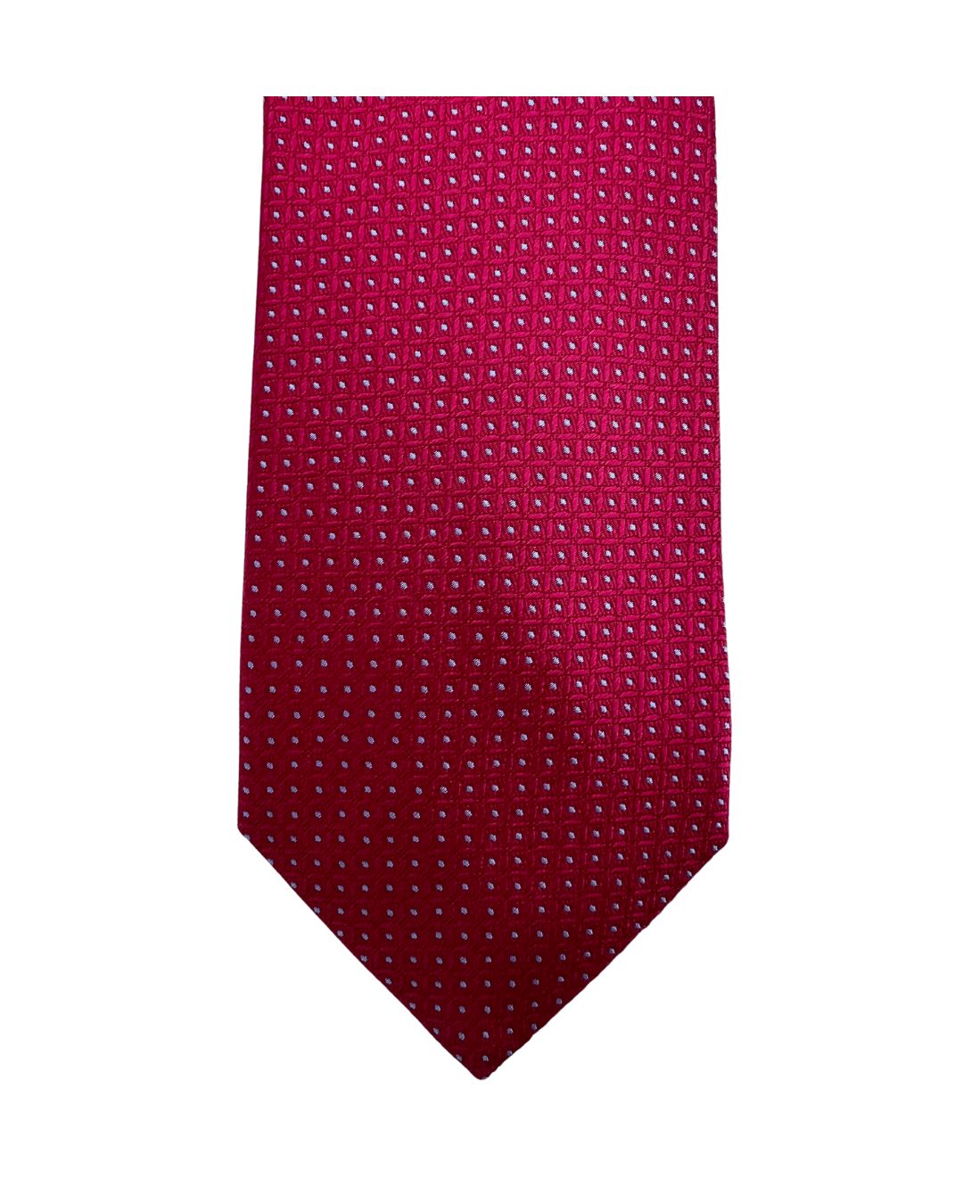 Red Spotted Italian Silk Tie