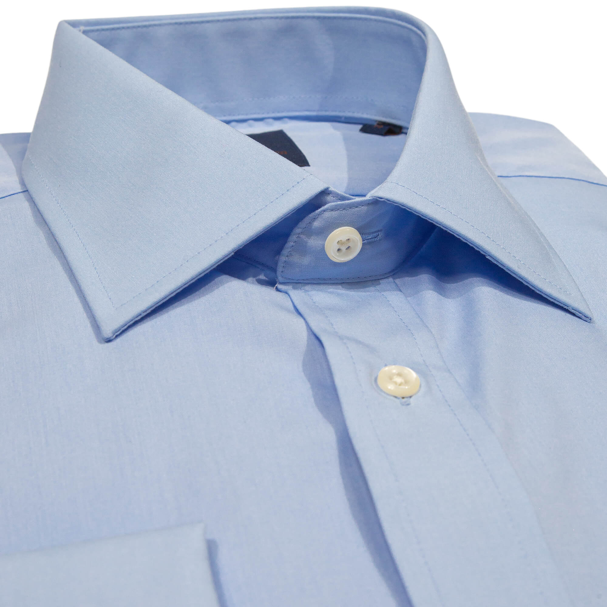 Tailored Fit Sky Poplin Non Iron Double Cuff Shirt
