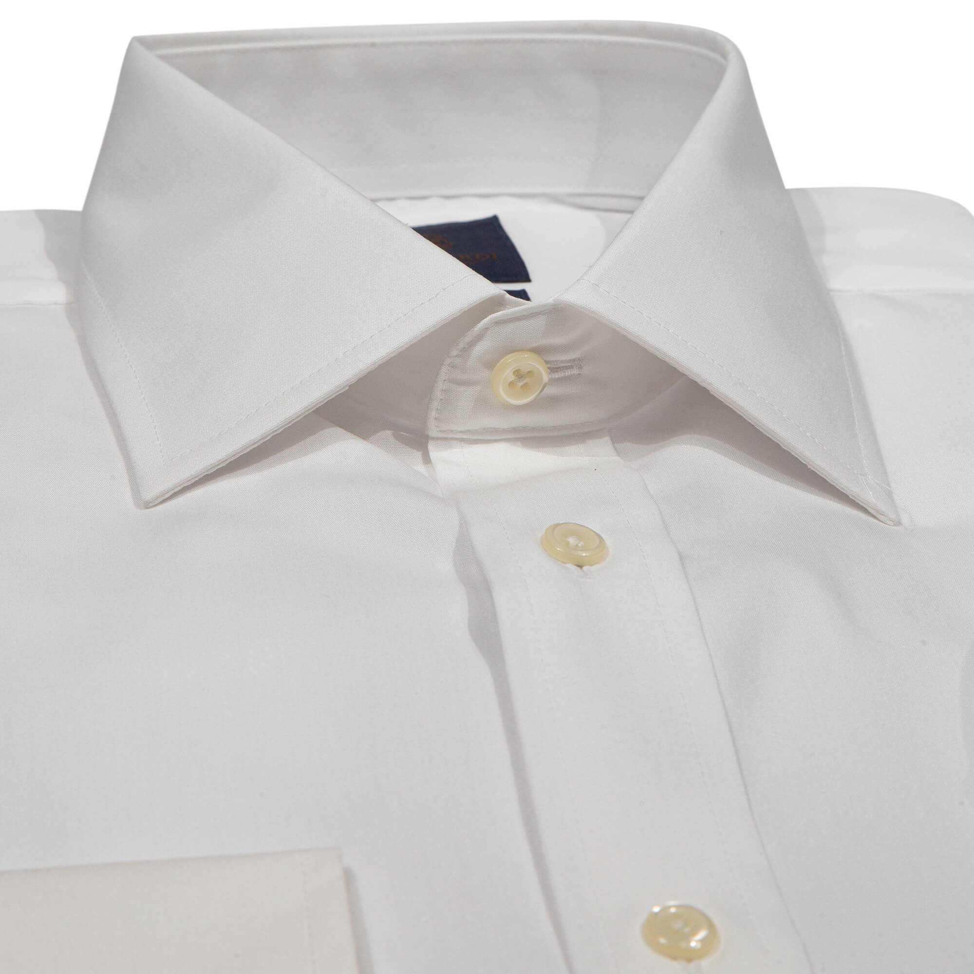 Tailored Fit White Poplin Non Iron Shirt