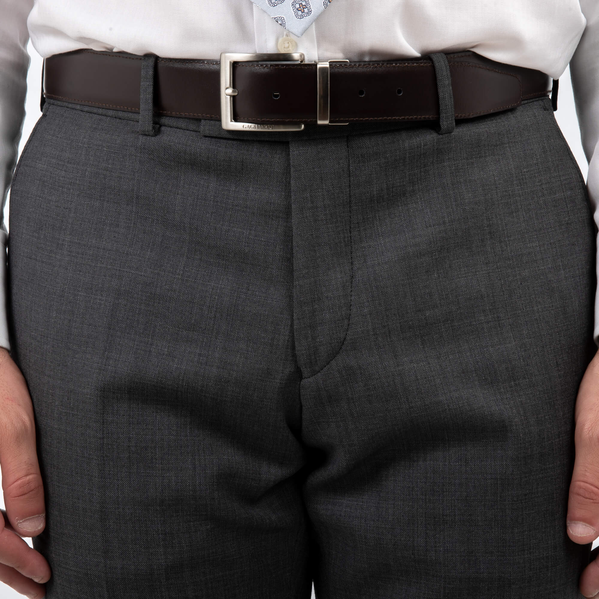 Grey Hopsack Suit Trousers