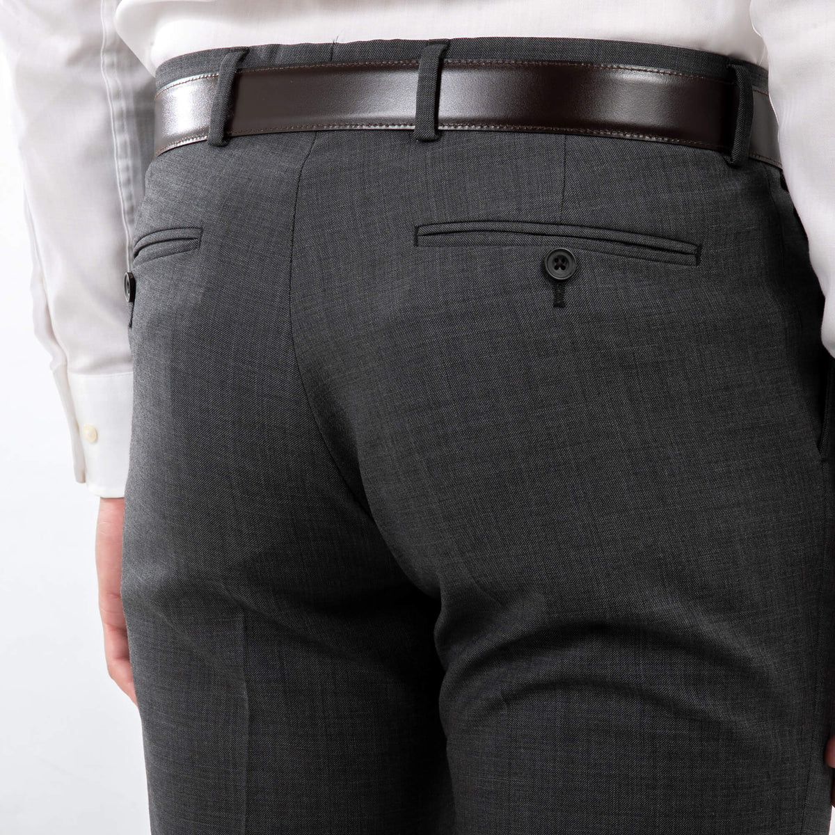 Gagliardi Grey Hopsack Suit Trousers