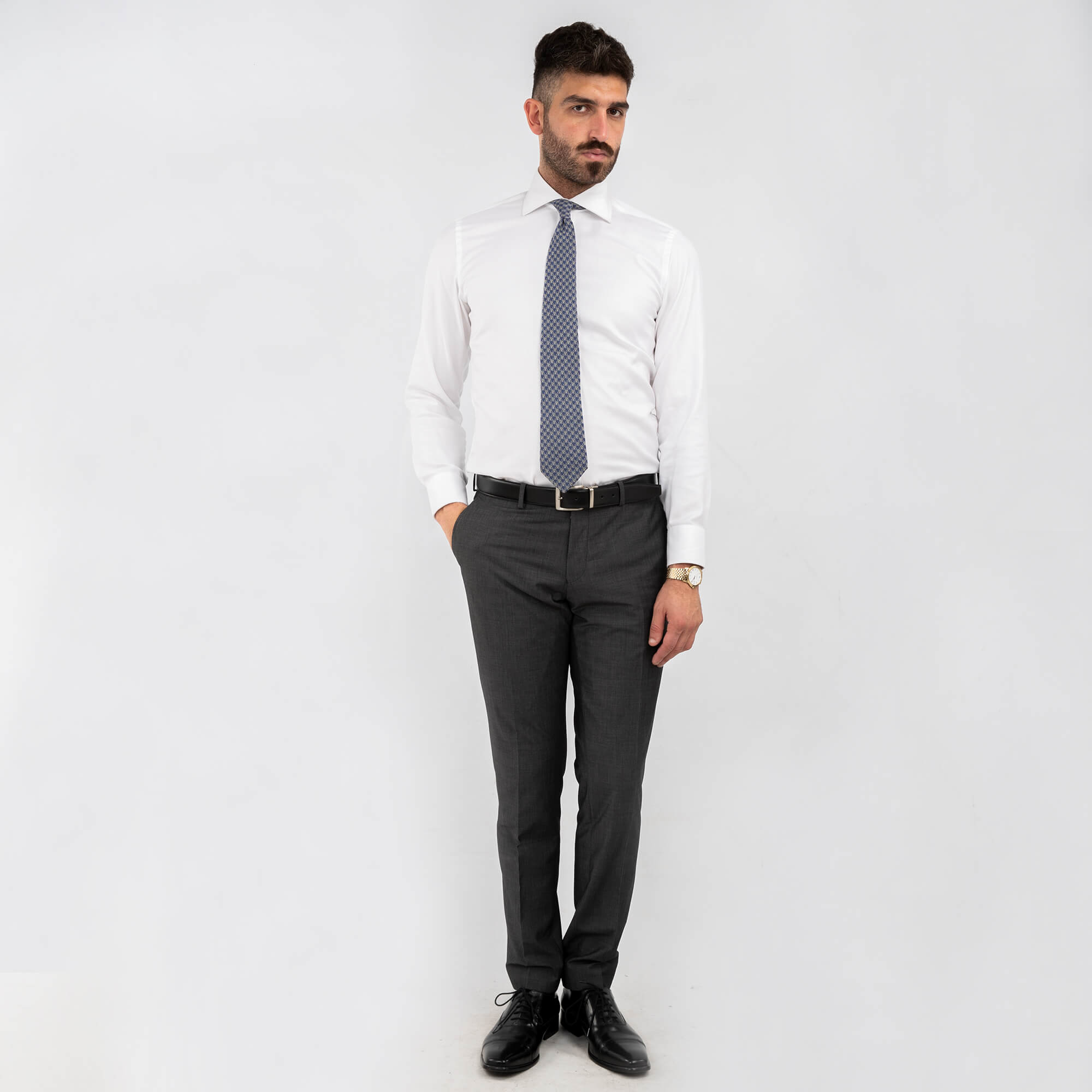 Grey End On End Machine Washable Suit