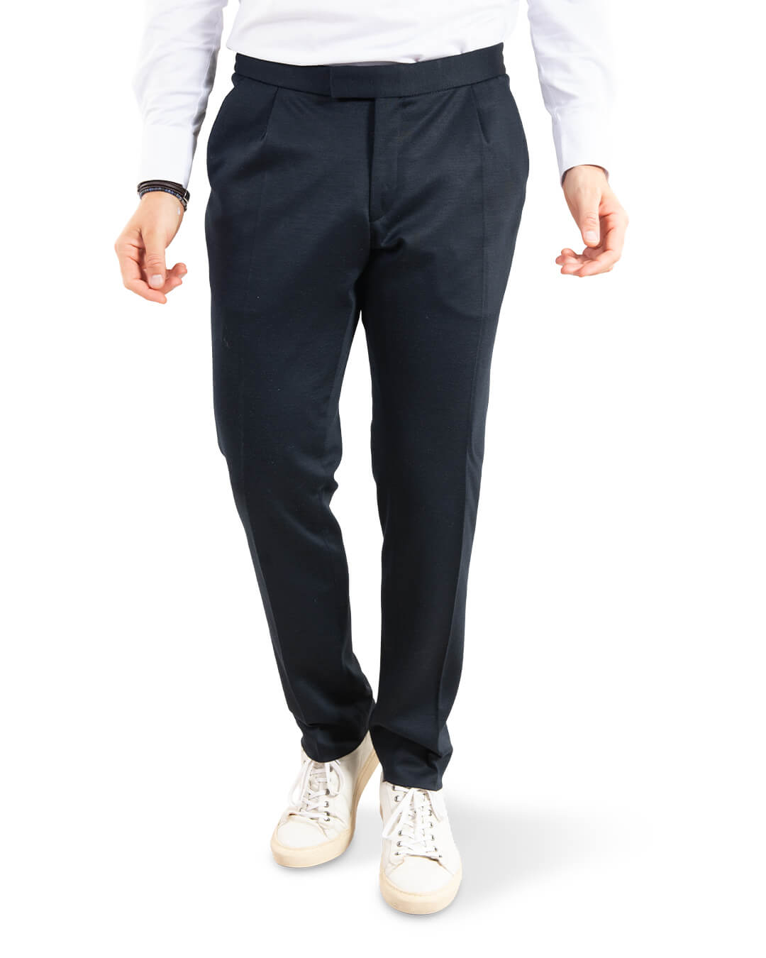 Navy Jersey Trousers