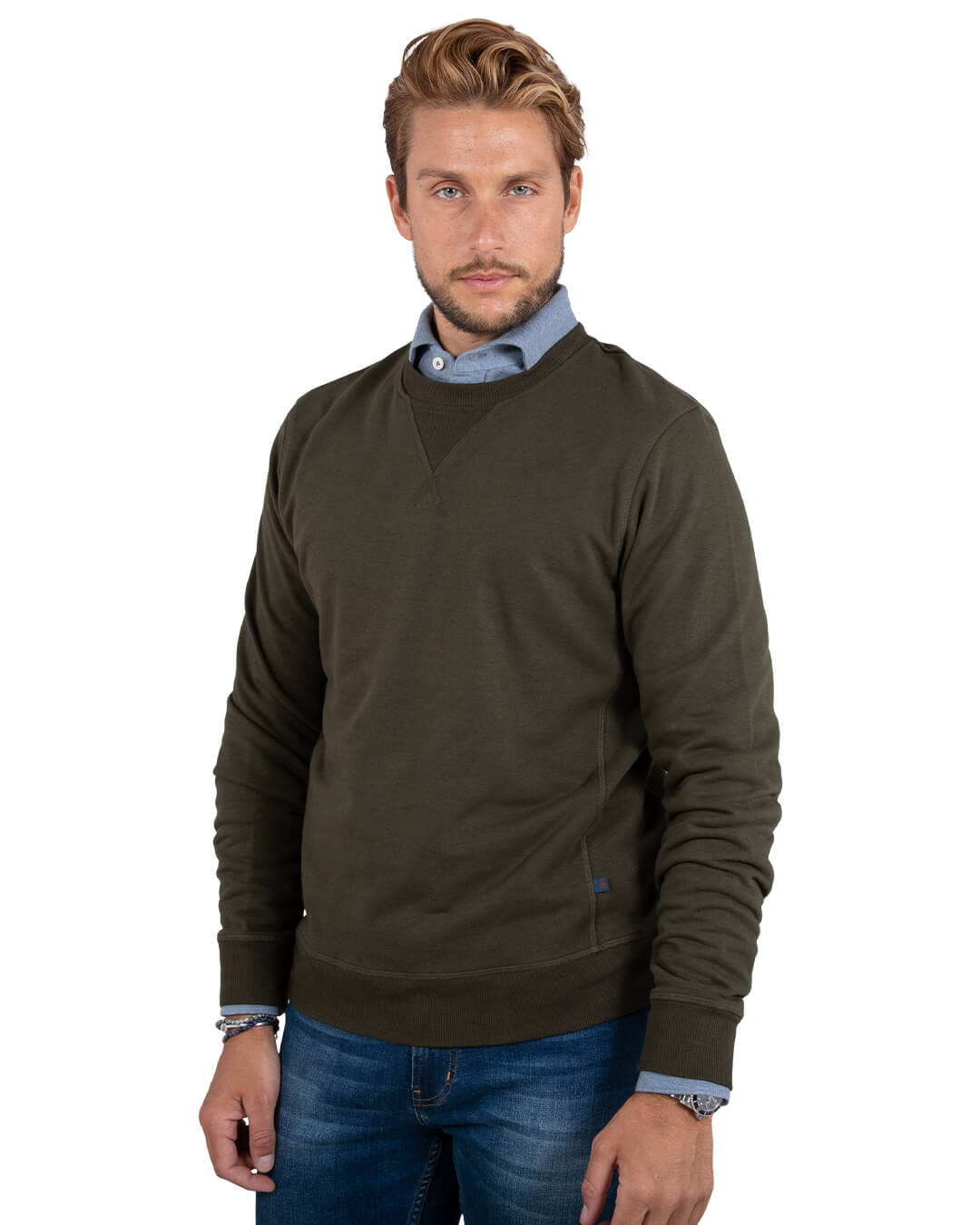 Green Crew Neck Sweatshirt