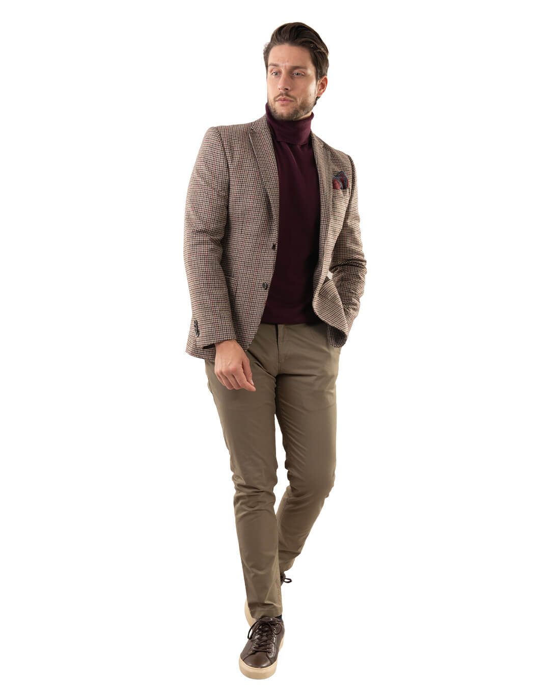 Beige Gun Club Check Jacket