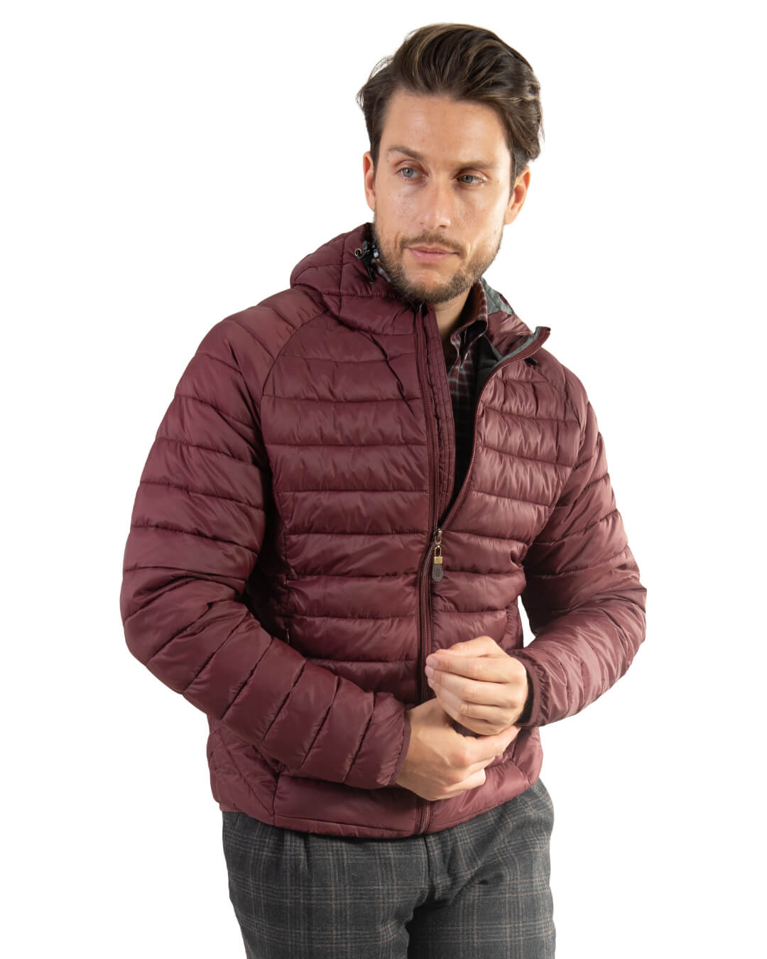 Burgundy on sale lightweight jacket