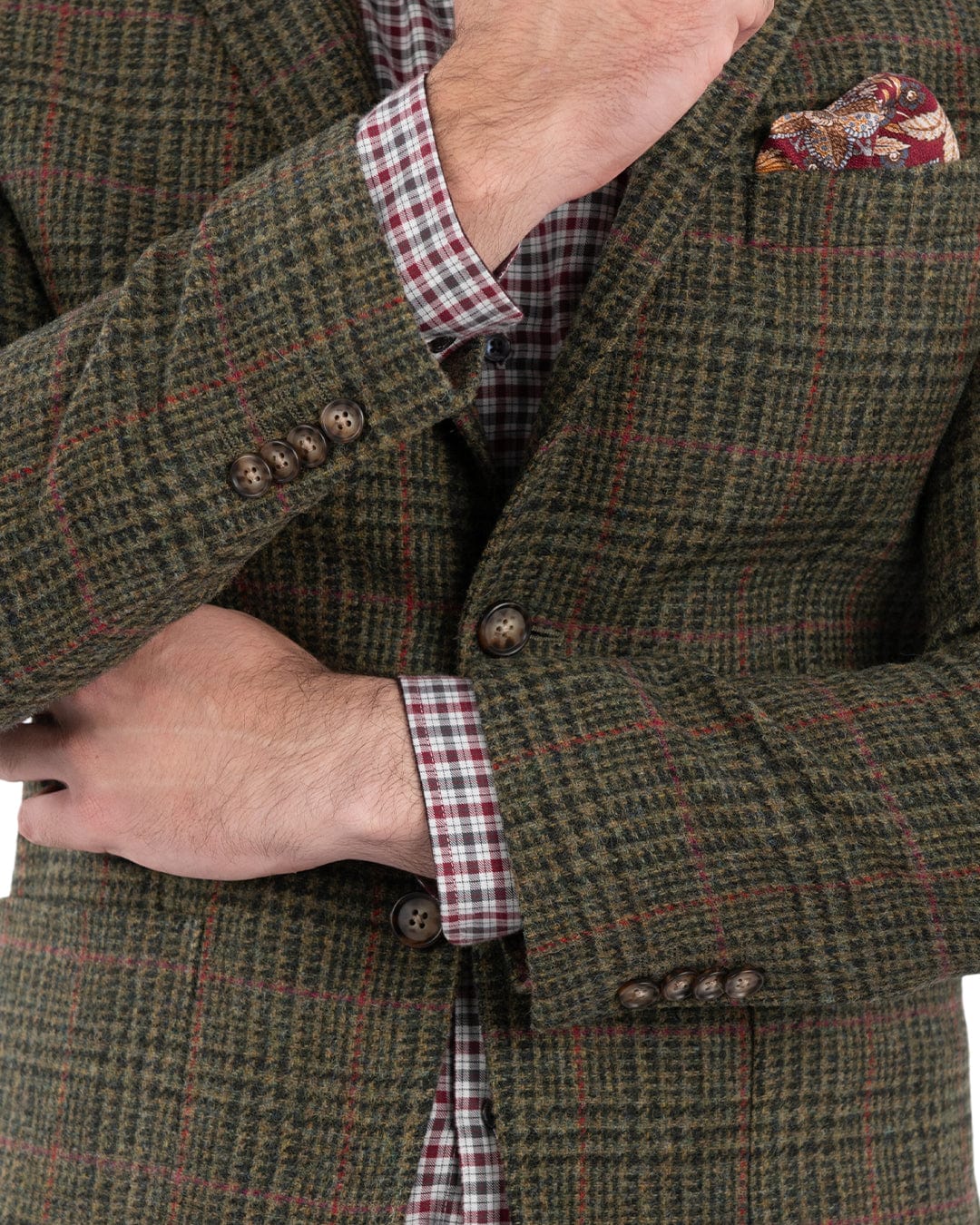 Gagliardi Jackets Gagliardi Green Shetland Check Jacket