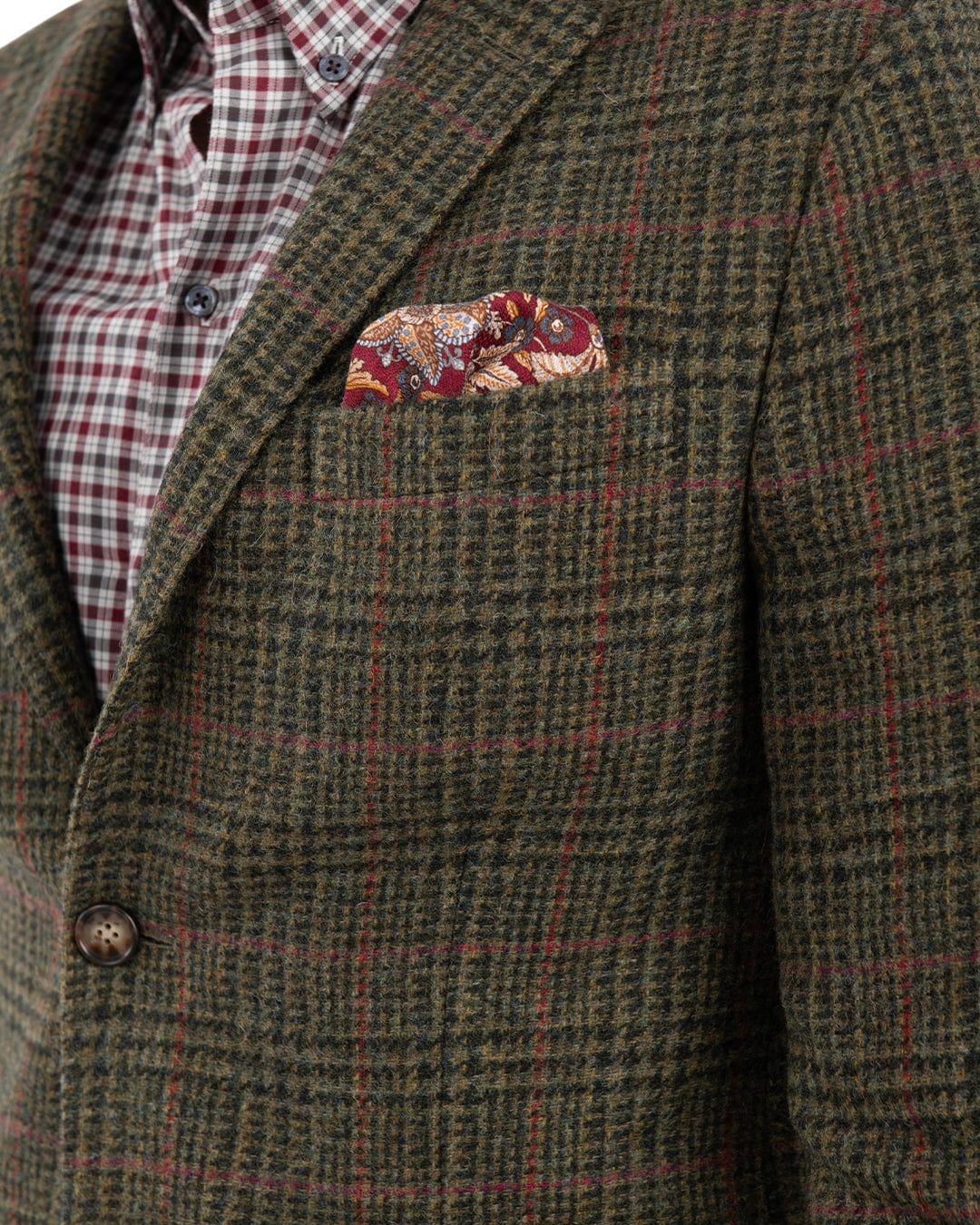 Gagliardi Jackets Gagliardi Green Shetland Check Jacket
