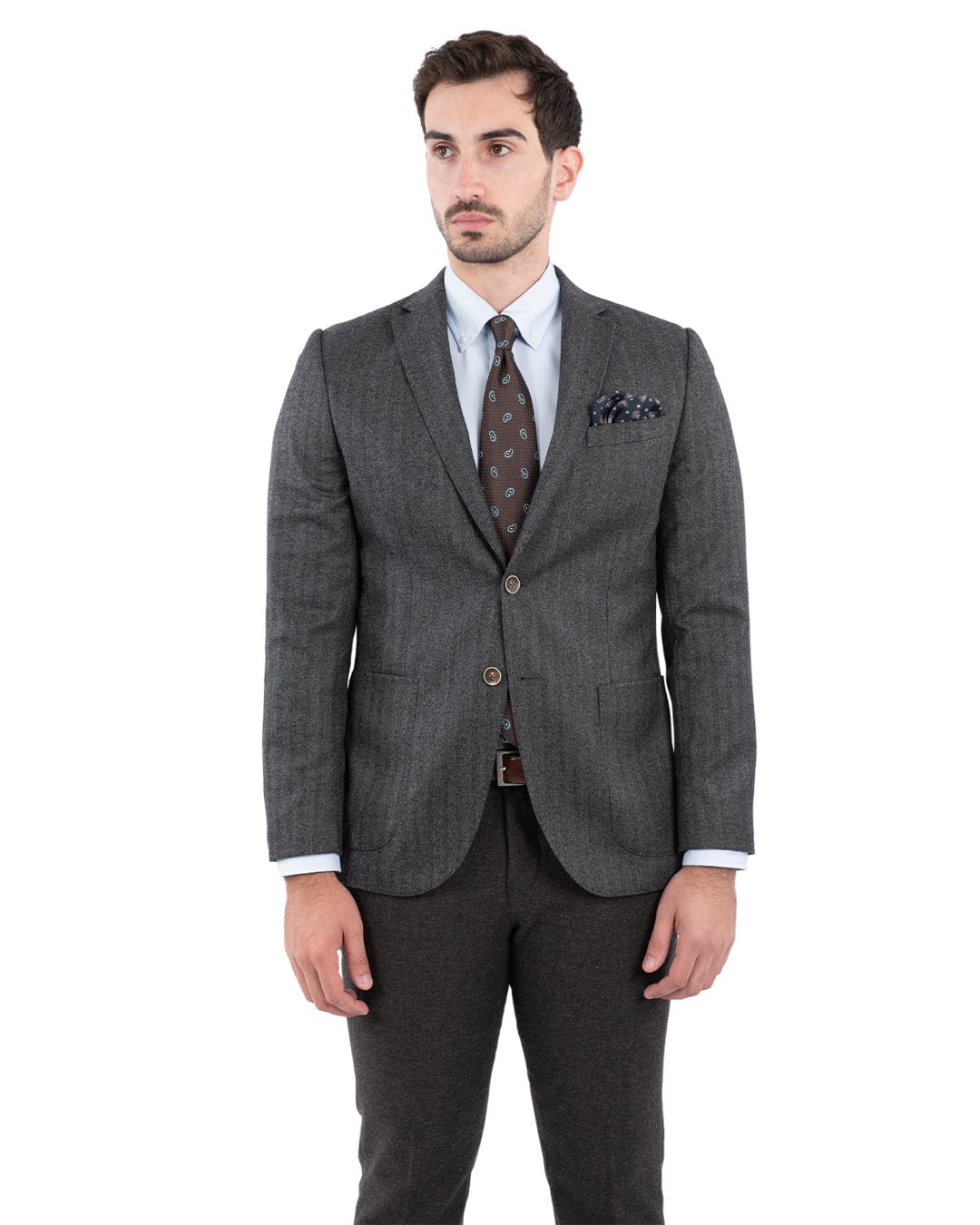 Gagliardi Jackets Gagliardi Lanificio Ing. Loro Piana Grey Herringbone Jacket