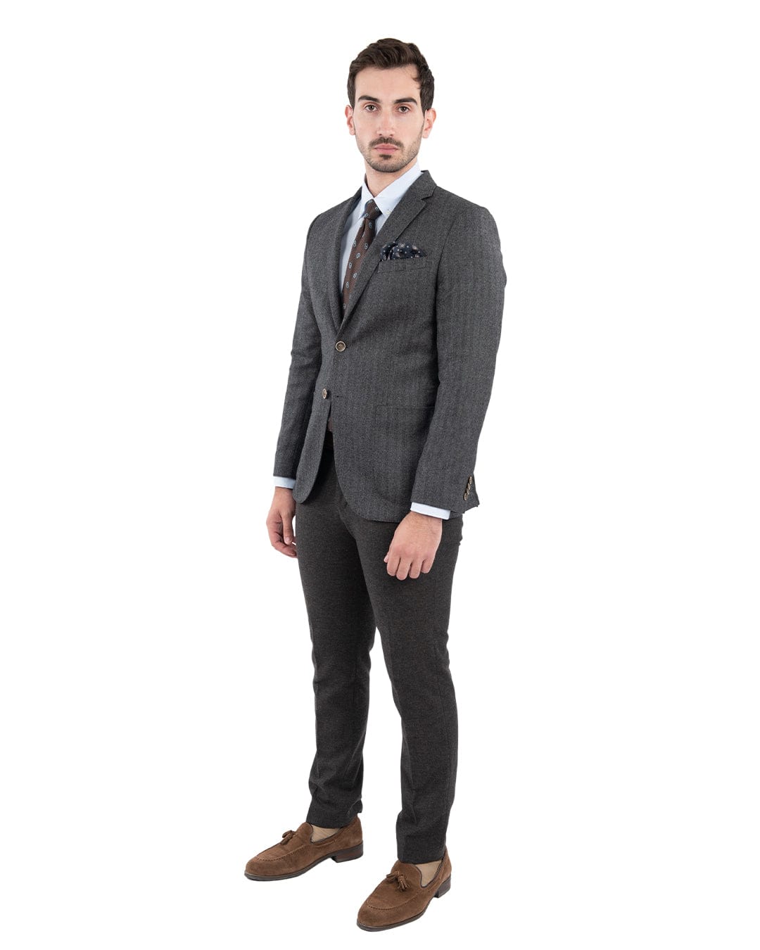 Gagliardi Jackets Gagliardi Lanificio Ing. Loro Piana Grey Herringbone Jacket