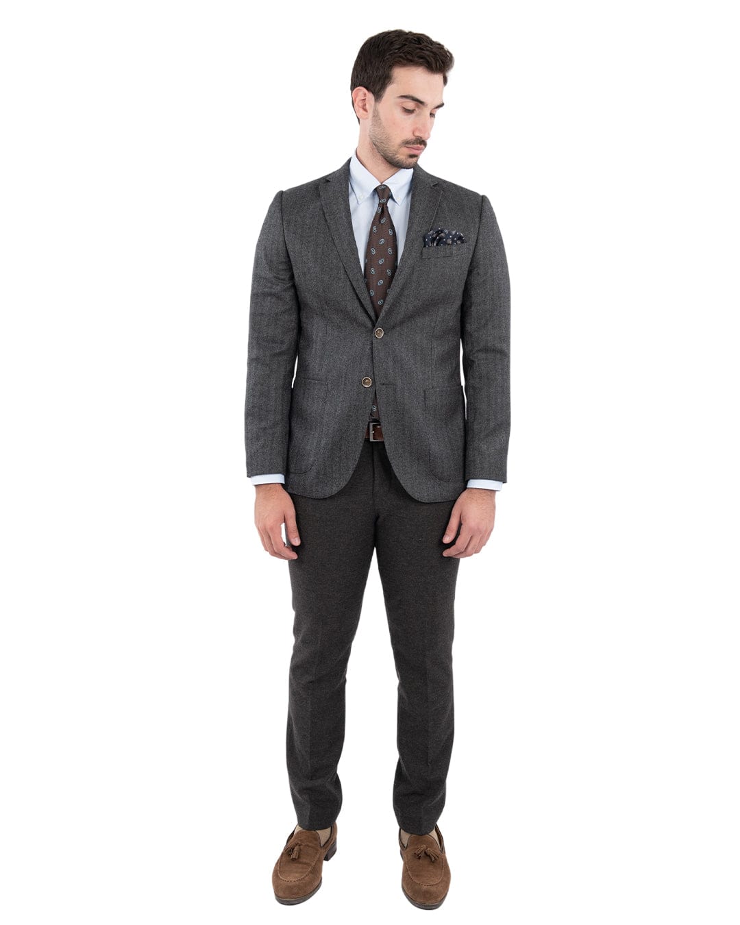 Gagliardi Jackets Gagliardi Lanificio Ing. Loro Piana Grey Herringbone Jacket
