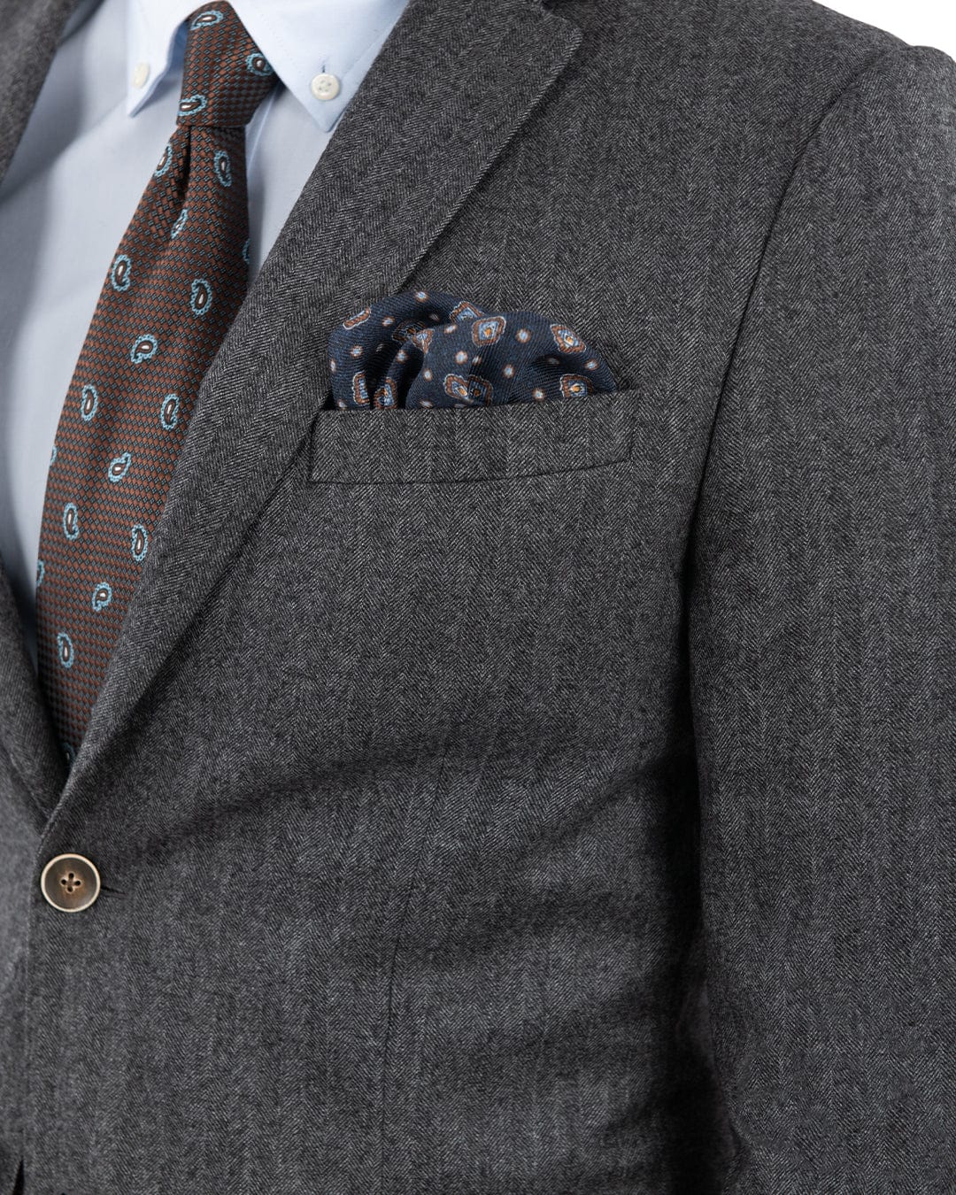 Gagliardi Jackets Gagliardi Lanificio Ing. Loro Piana Grey Herringbone Jacket