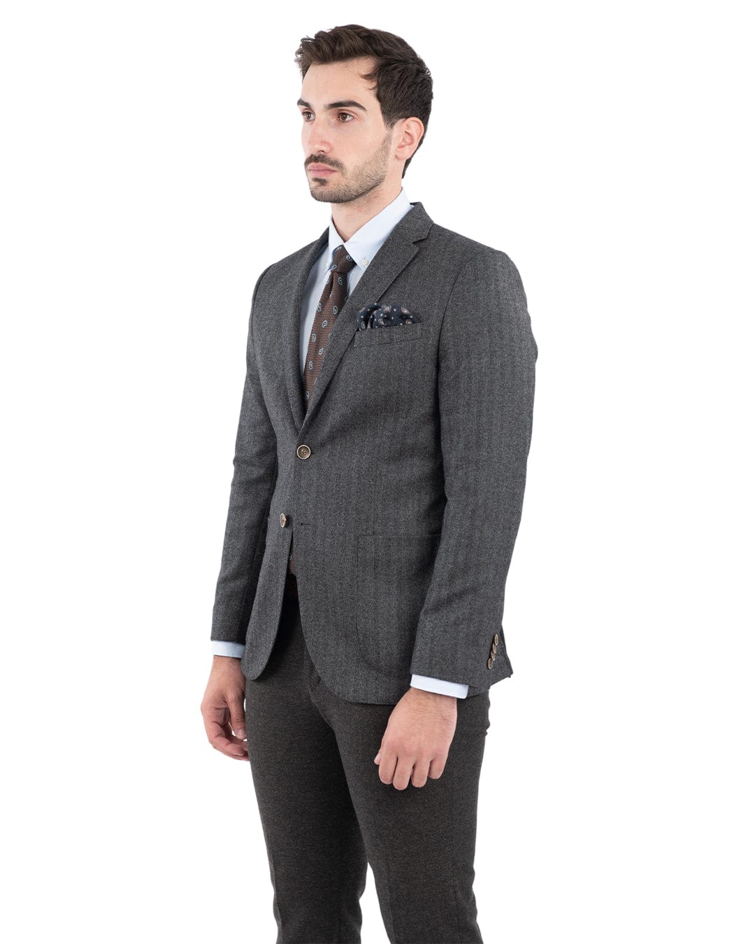 Gagliardi Jackets Gagliardi Lanificio Ing. Loro Piana Grey Herringbone Jacket