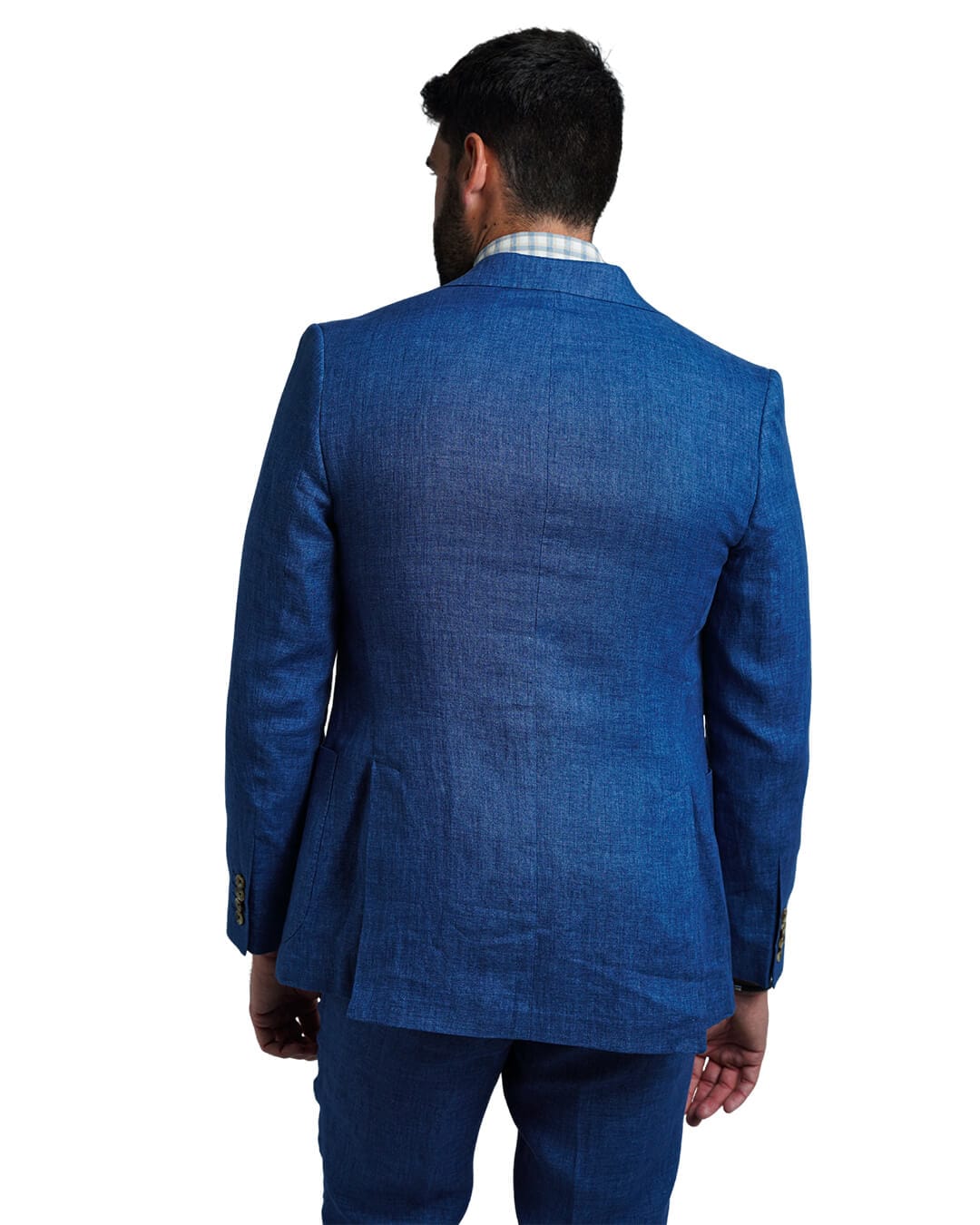 Gagliardi M&M Jackets Gagliardi Blue Italian Delave Linen Jacket