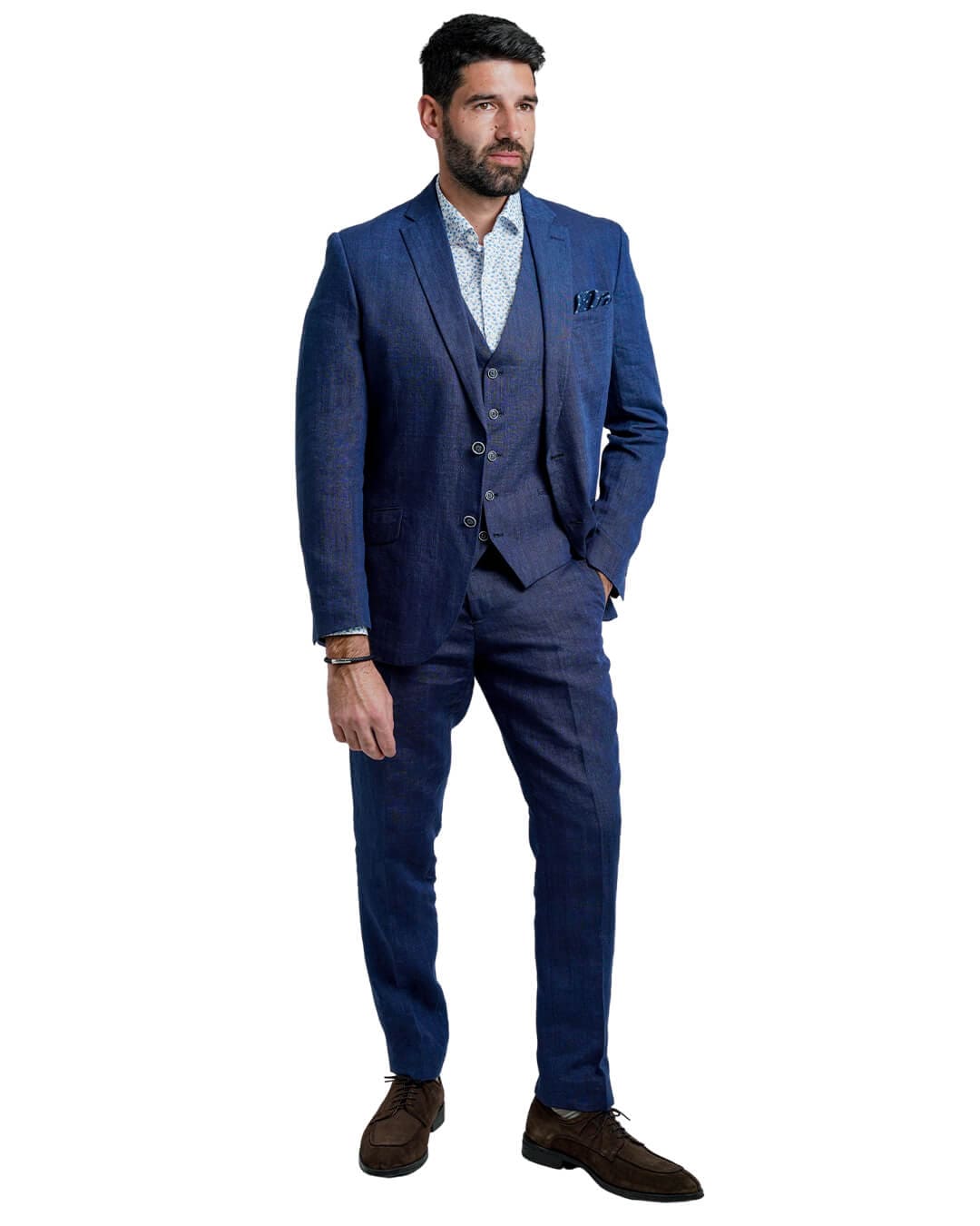 Gagliardi M&M Jackets Gagliardi Blue Linen Jacket