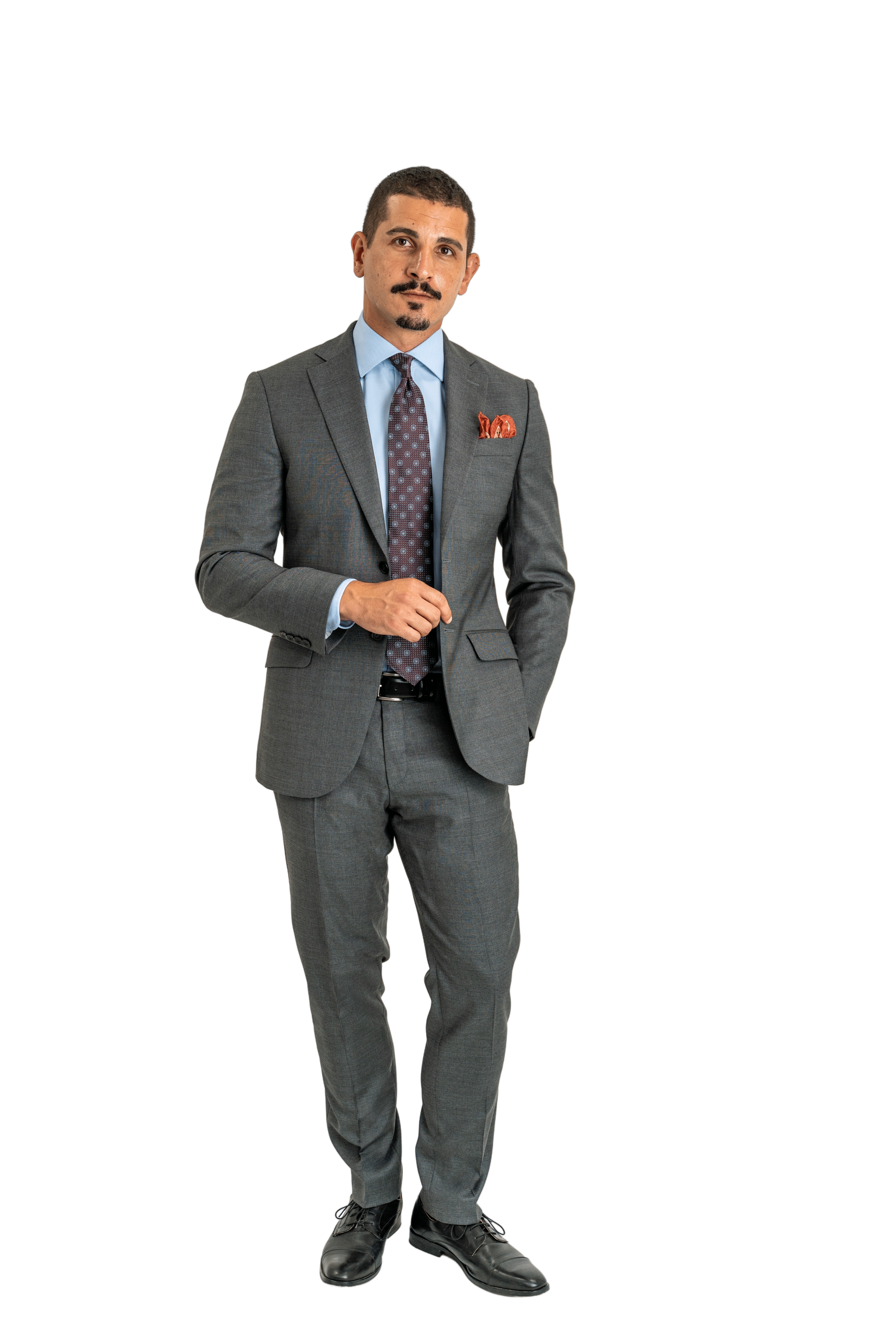 Gagliardi M&M Jackets Gagliardi Lanificio F.lli Cerruti Grey Super 130s Sharkskin Suit Jacket