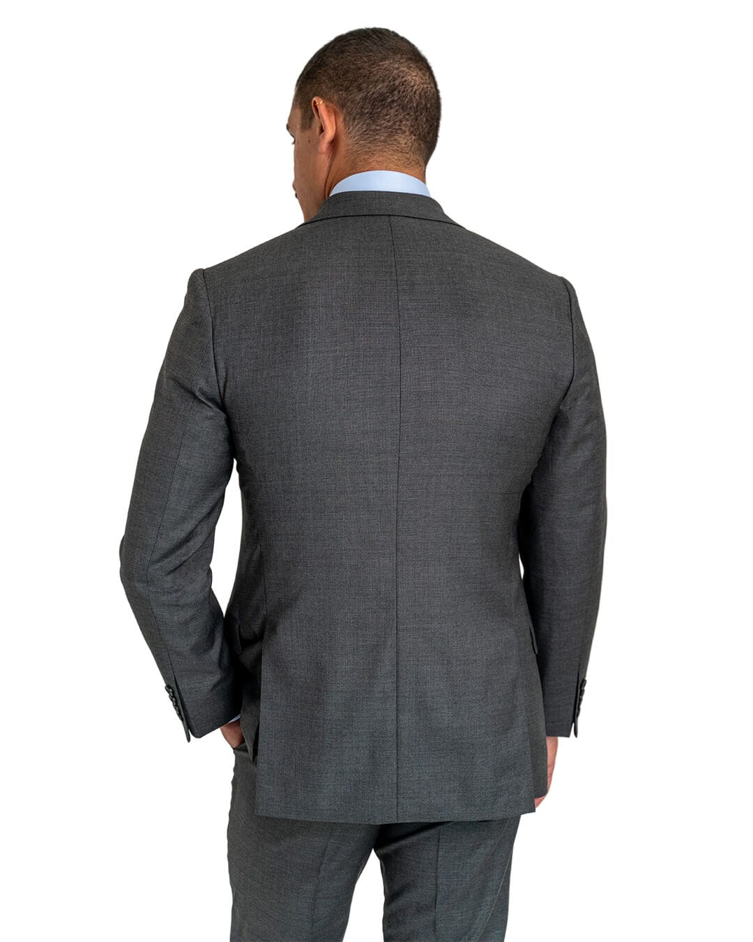 Gagliardi M&M Jackets Gagliardi Lanificio F.lli Cerruti Grey Super 130s Sharkskin Suit Jacket