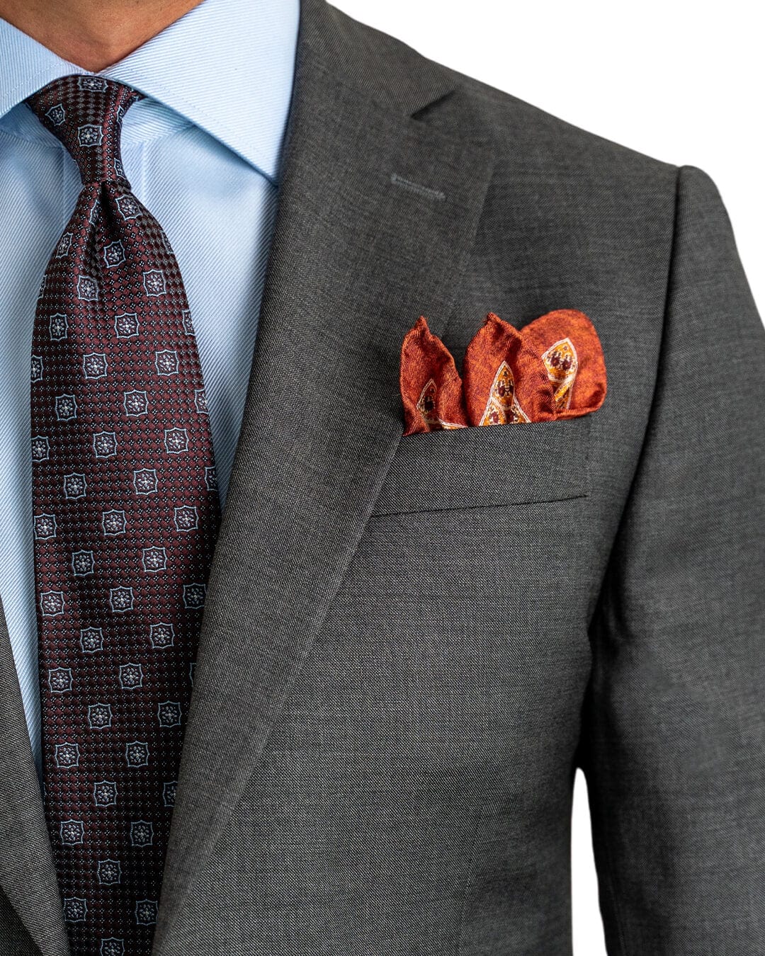 Gagliardi M&M Jackets Gagliardi Lanificio F.lli Cerruti Grey Super 130s Sharkskin Suit Jacket