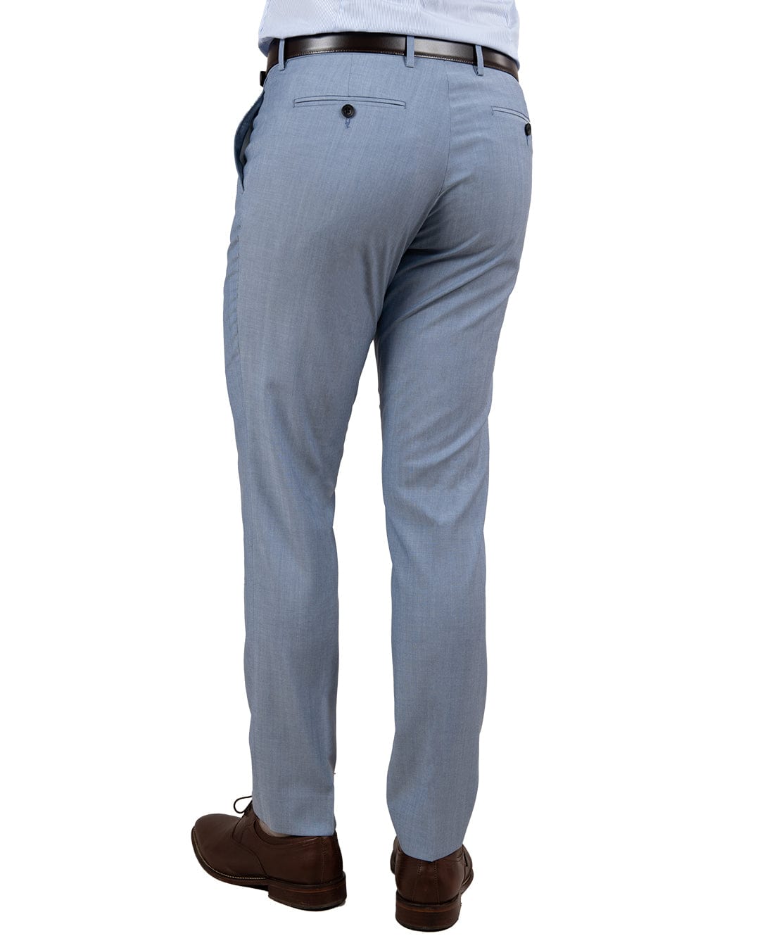 Reda Chambray Blue Suit Trousers