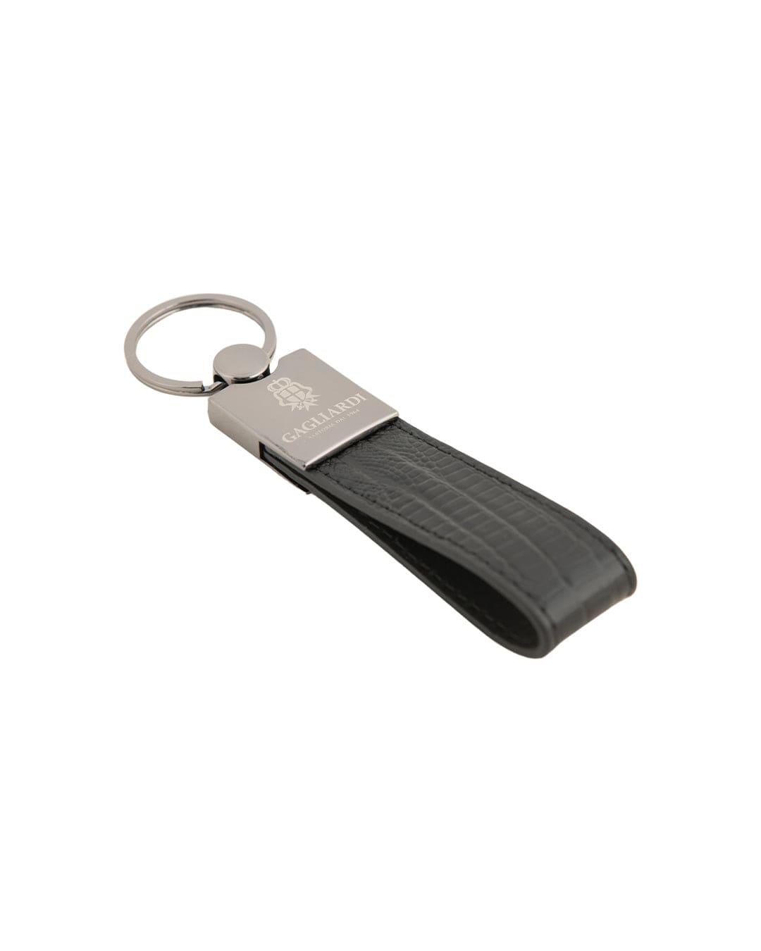 Gagliardi Other Accessories ONE SIZE Gagliardi Imitation Snake Skin Leather Black Key Fob