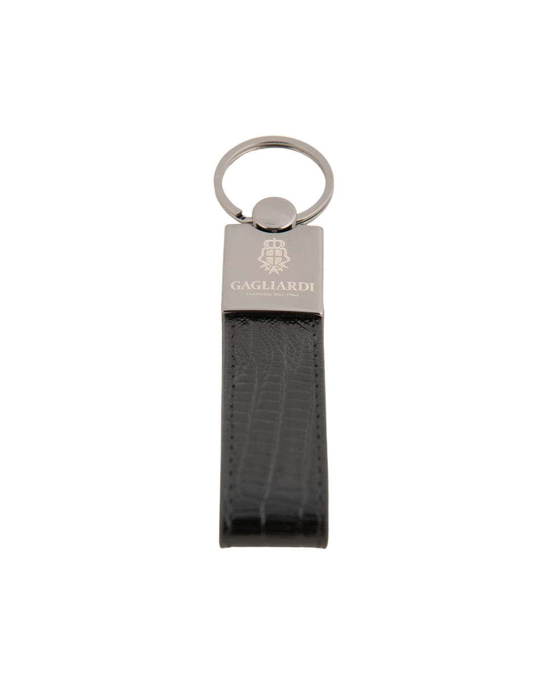 Gagliardi Other Accessories ONE SIZE Gagliardi Imitation Snake Skin Leather Black Key Fob