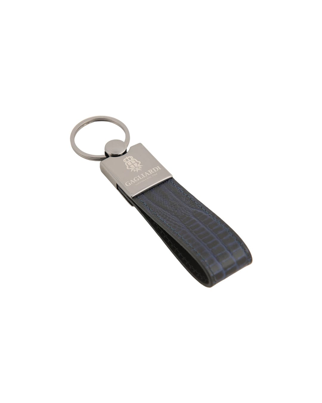 Gagliardi Other Accessories ONE SIZE Gagliardi Imitation Snake Skin Leather Navy Key Fob