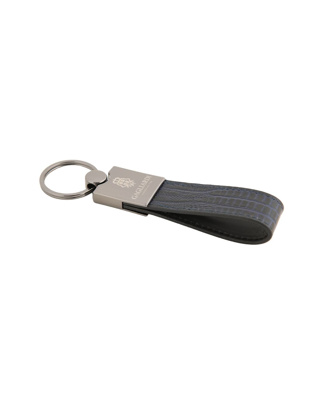 Gagliardi Other Accessories ONE SIZE Gagliardi Imitation Snake Skin Leather Navy Key Fob