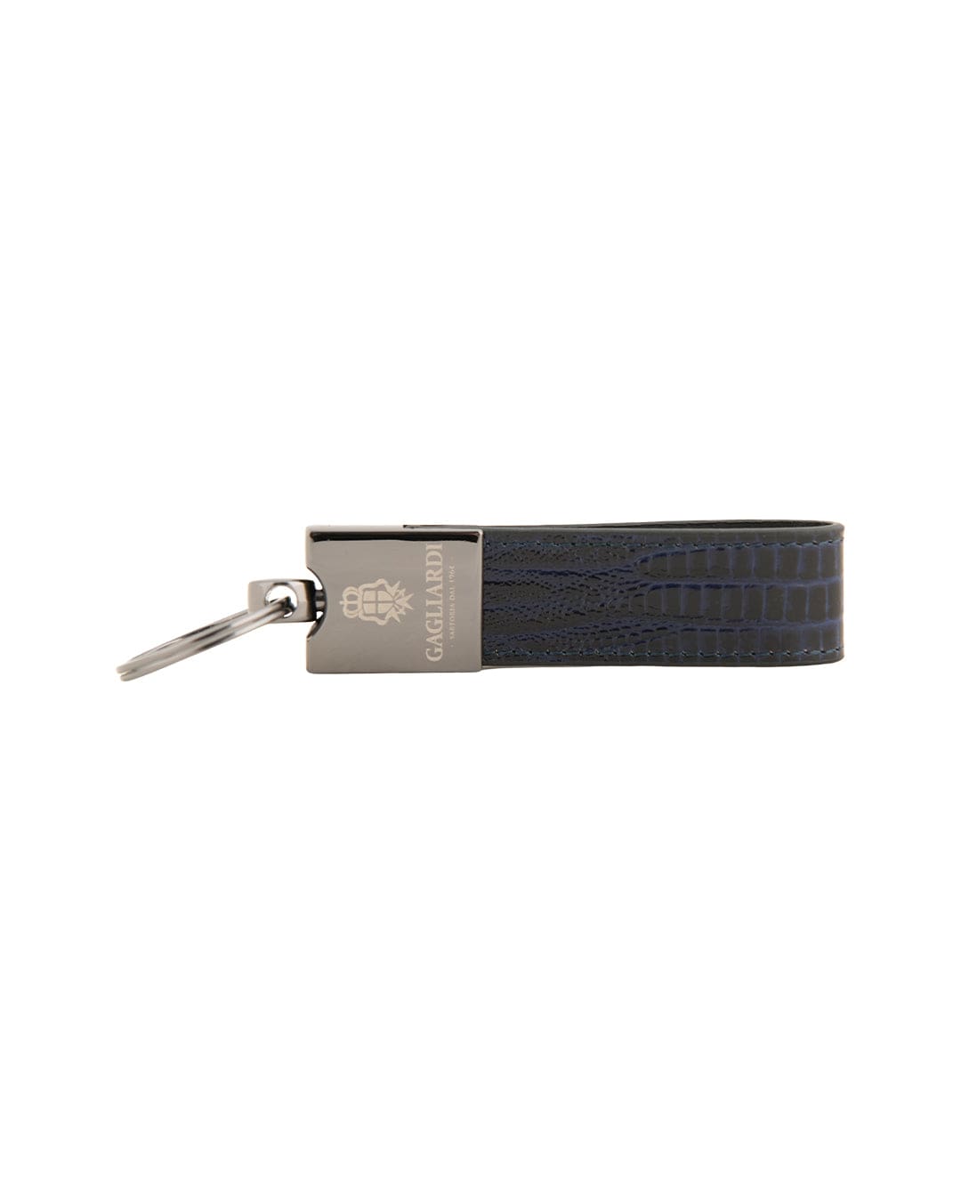 Gagliardi Other Accessories ONE SIZE Gagliardi Imitation Snake Skin Leather Navy Key Fob