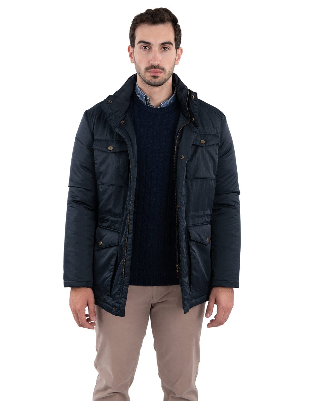 Gagliardi Outerwear Gagliardi Navy Four Pocket Field Jacket