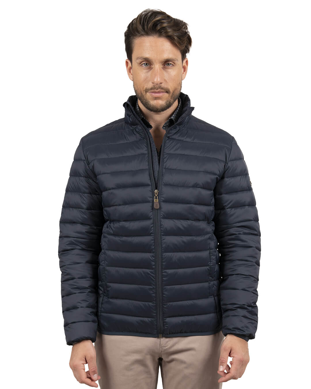 Gagliardi Outerwear Gagliardi Navy Funnel Neck Wadded Jacket