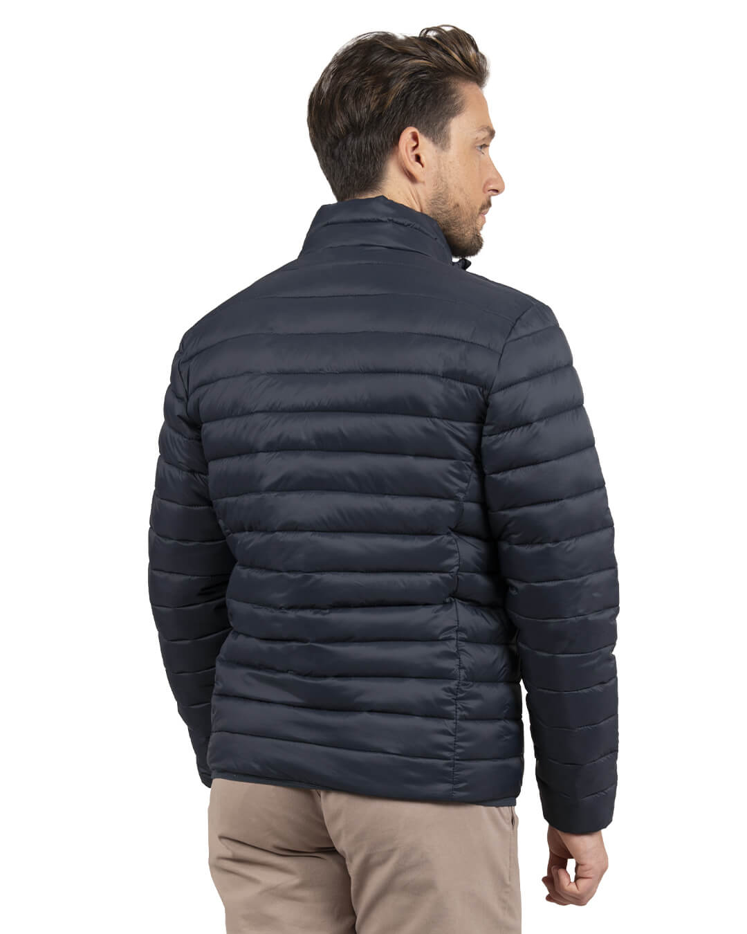 Gagliardi Outerwear Gagliardi Navy Funnel Neck Wadded Jacket