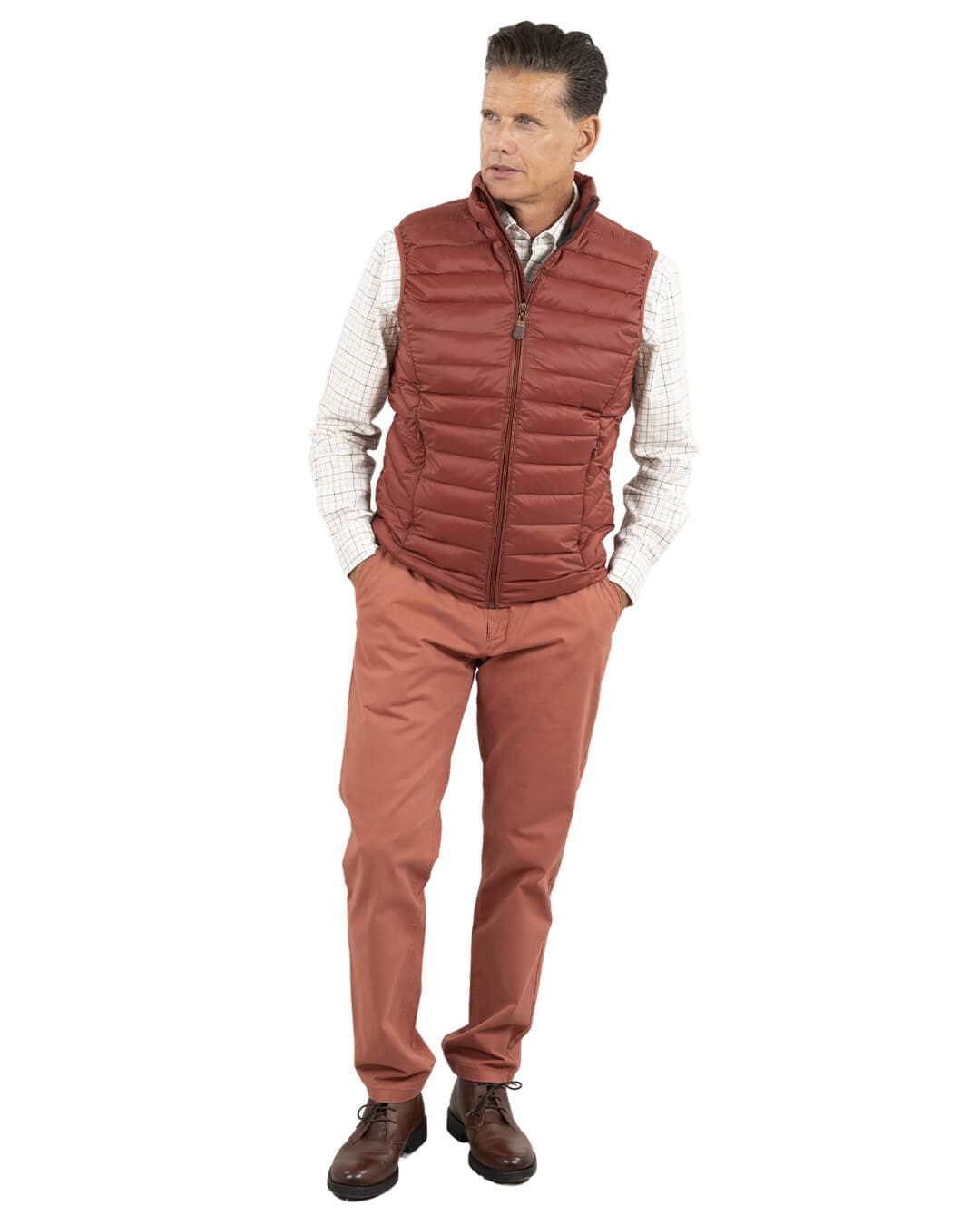 Gagliardi Outerwear Gagliardi Rust Lightweight Wadded Gilet