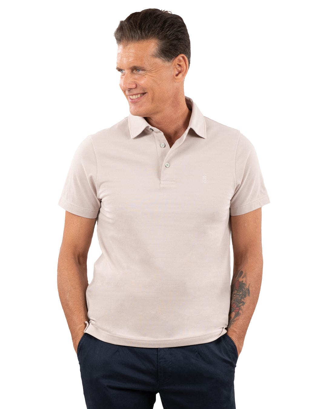 Gagliardi Poloshirts Gagliardi Beige Pique Polo Shirt