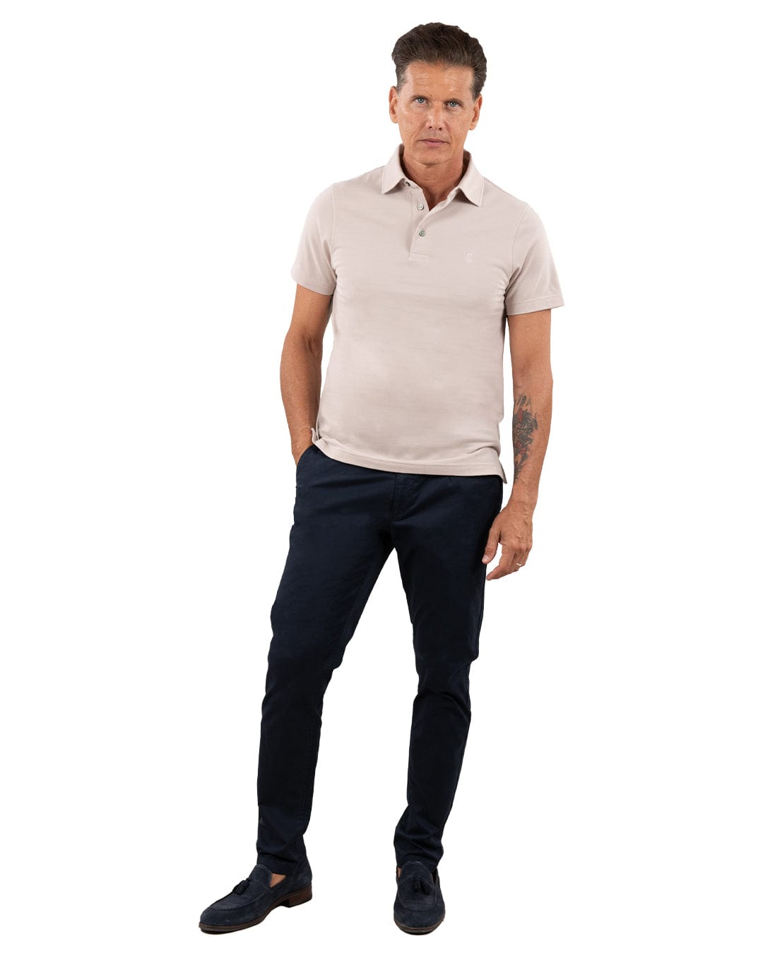 Gagliardi Poloshirts Gagliardi Beige Pique Polo Shirt
