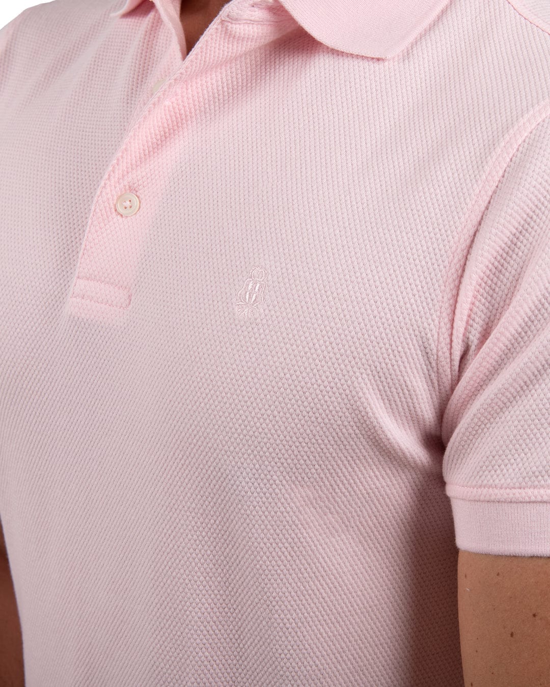 Gagliardi Poloshirts Gagliardi Pink Popcorn Textured Polo Shirt