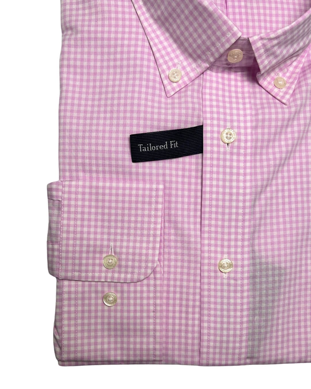 Gagliardi Shirts Gagliardi Gingham Pink No Pocket Shirt