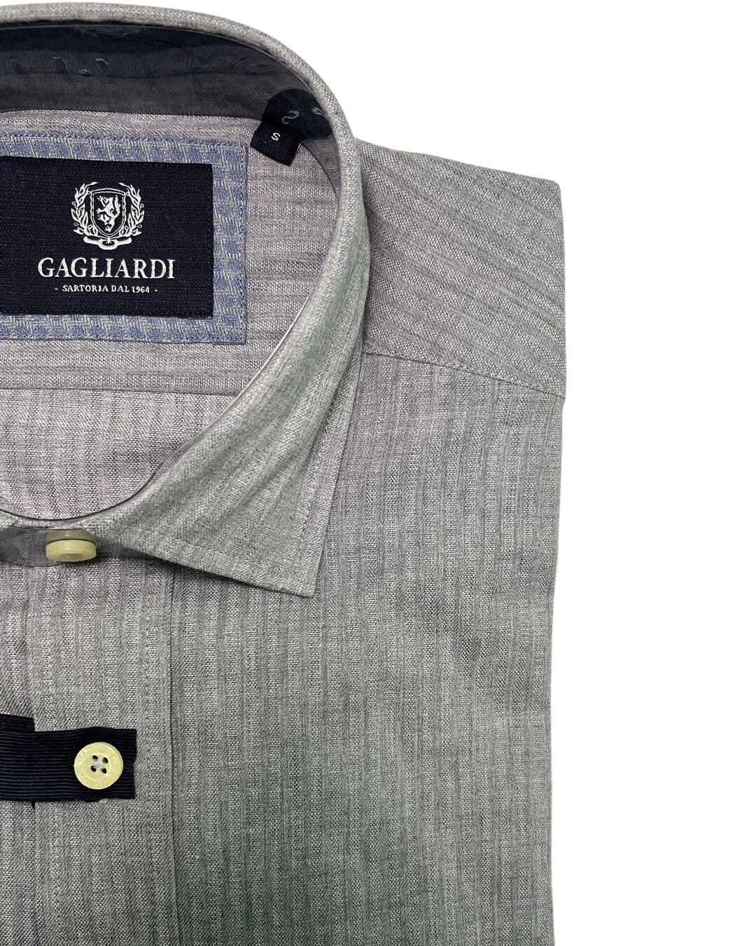Gagliardi Shirts Gagliardi Grey Basketweave Raised Stripe Shirt