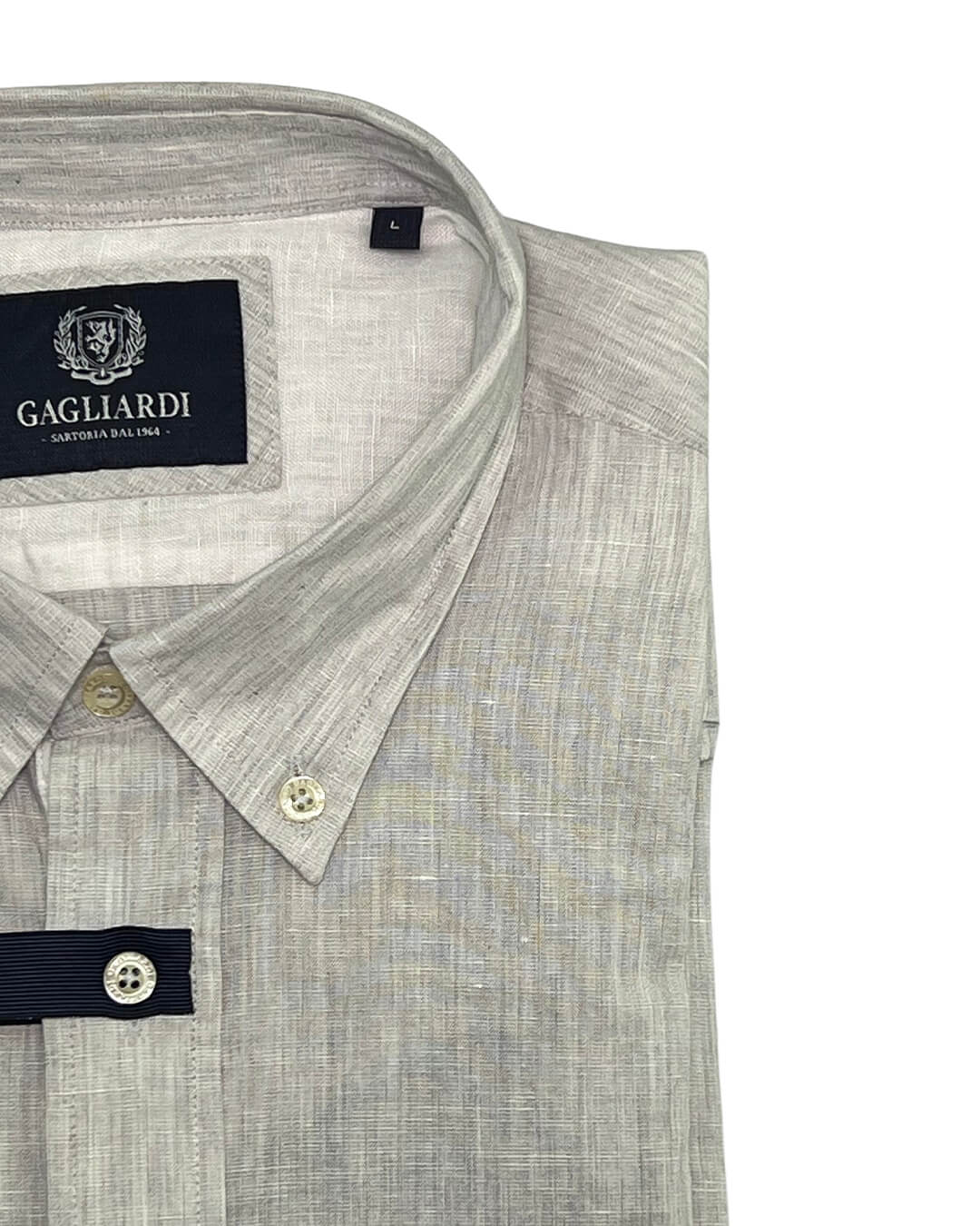 Gagliardi Shirts Gagliardi Grey Linen Shirt