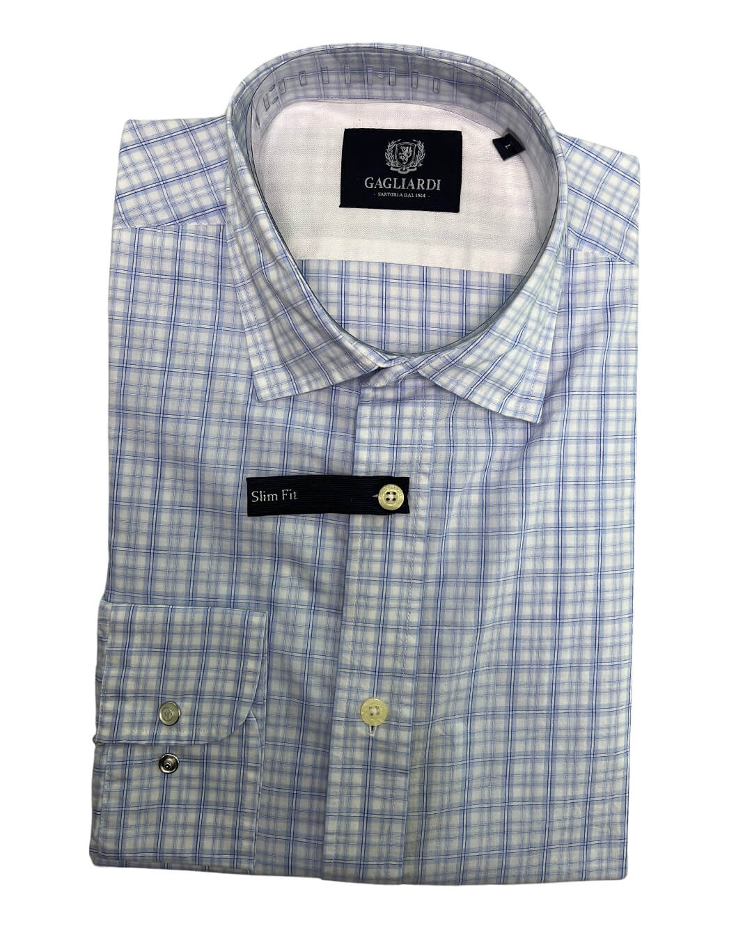 Gagliardi Shirts Gagliardi Sky And Roy Weekend Check Shirt
