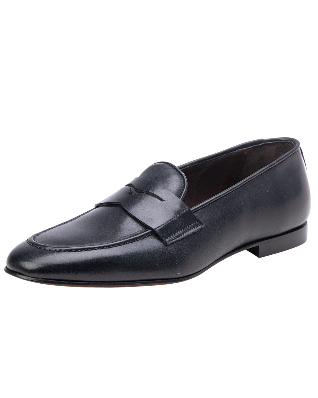 Gagliardi Shoes Gagliardi Black Made in Italy Penny Loafers