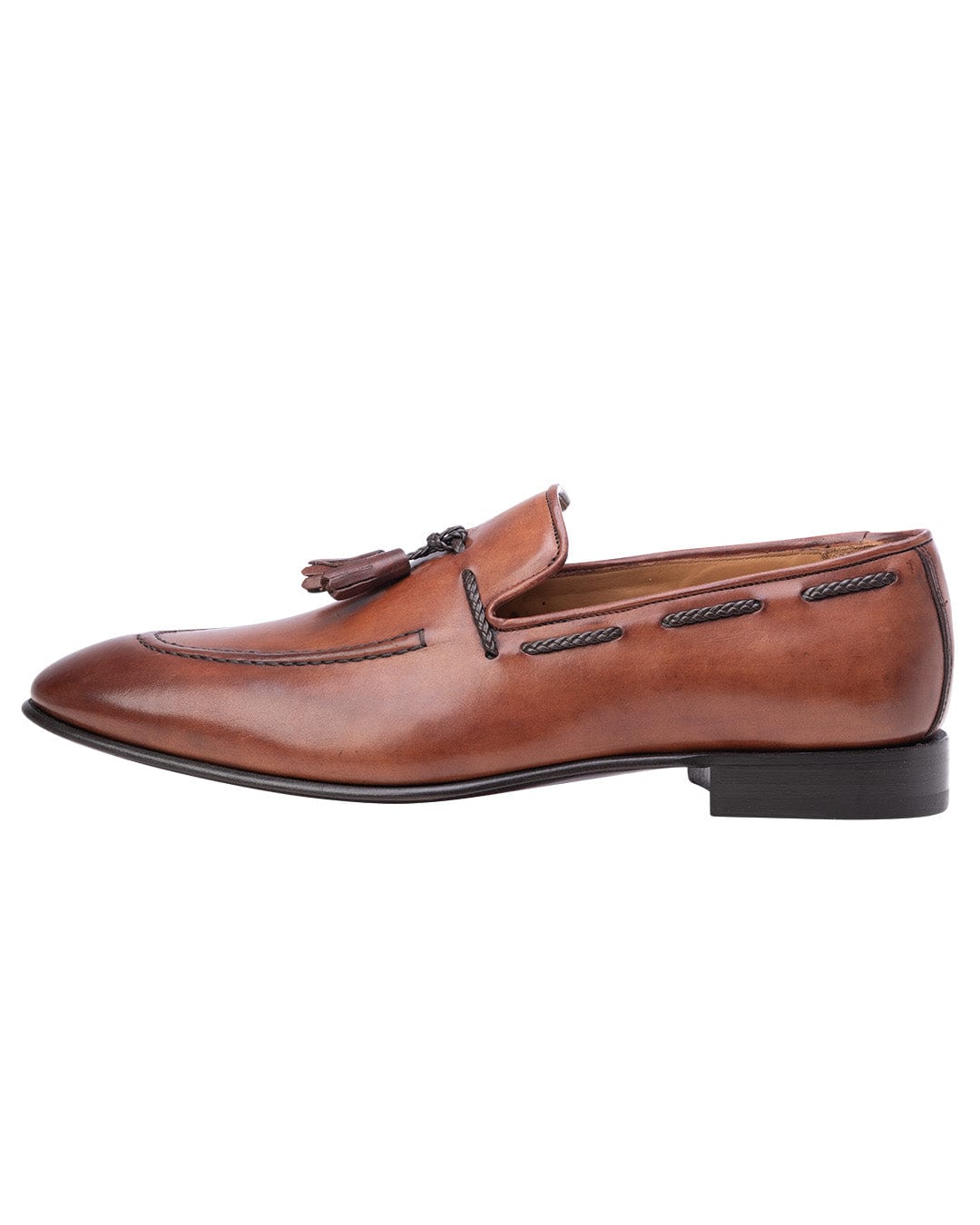 Gagliardi Shoes Gagliardi Tan Made In Italy Tassle Loafers