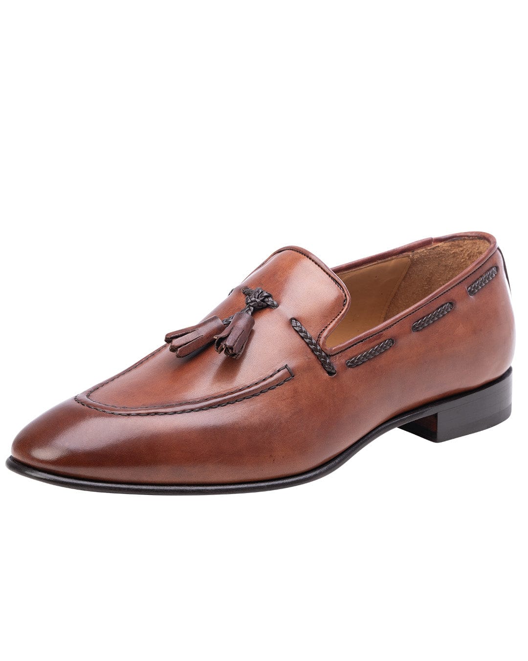 Gagliardi Shoes Gagliardi Tan Made In Italy Tassle Loafers