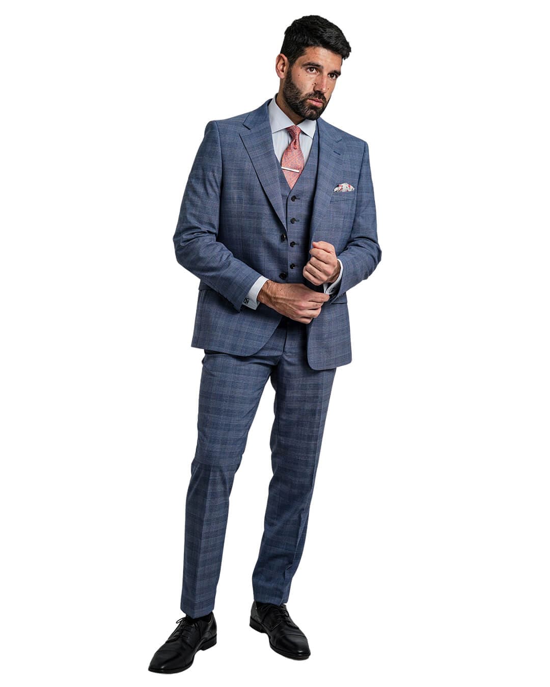 Gagliardi Suits Gagliardi Blue Mouline Check Suit
