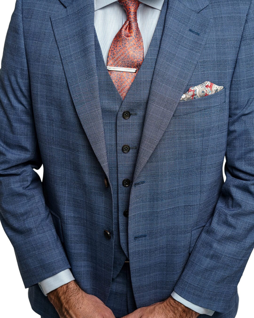 Gagliardi Suits Gagliardi Blue Mouline Check Suit