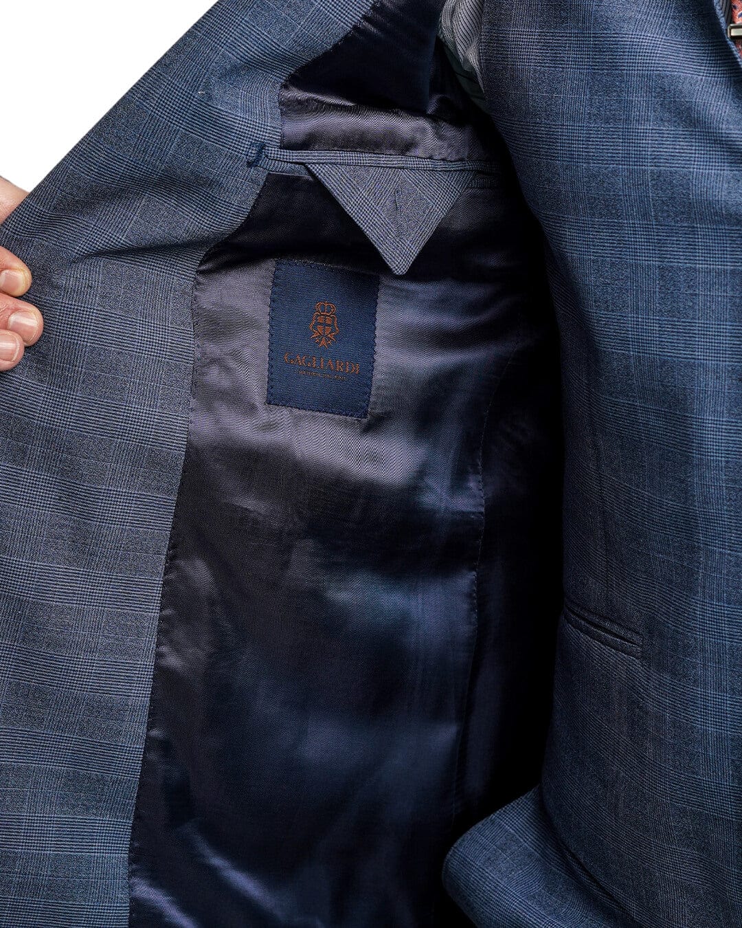 Gagliardi Suits Gagliardi Blue Mouline Check Suit