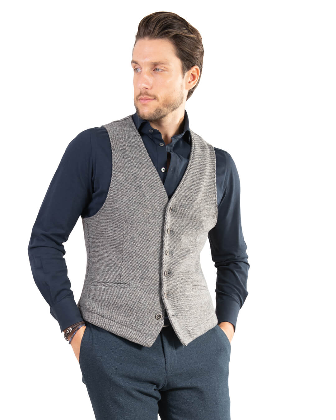 Grey Jersey Waistcoat