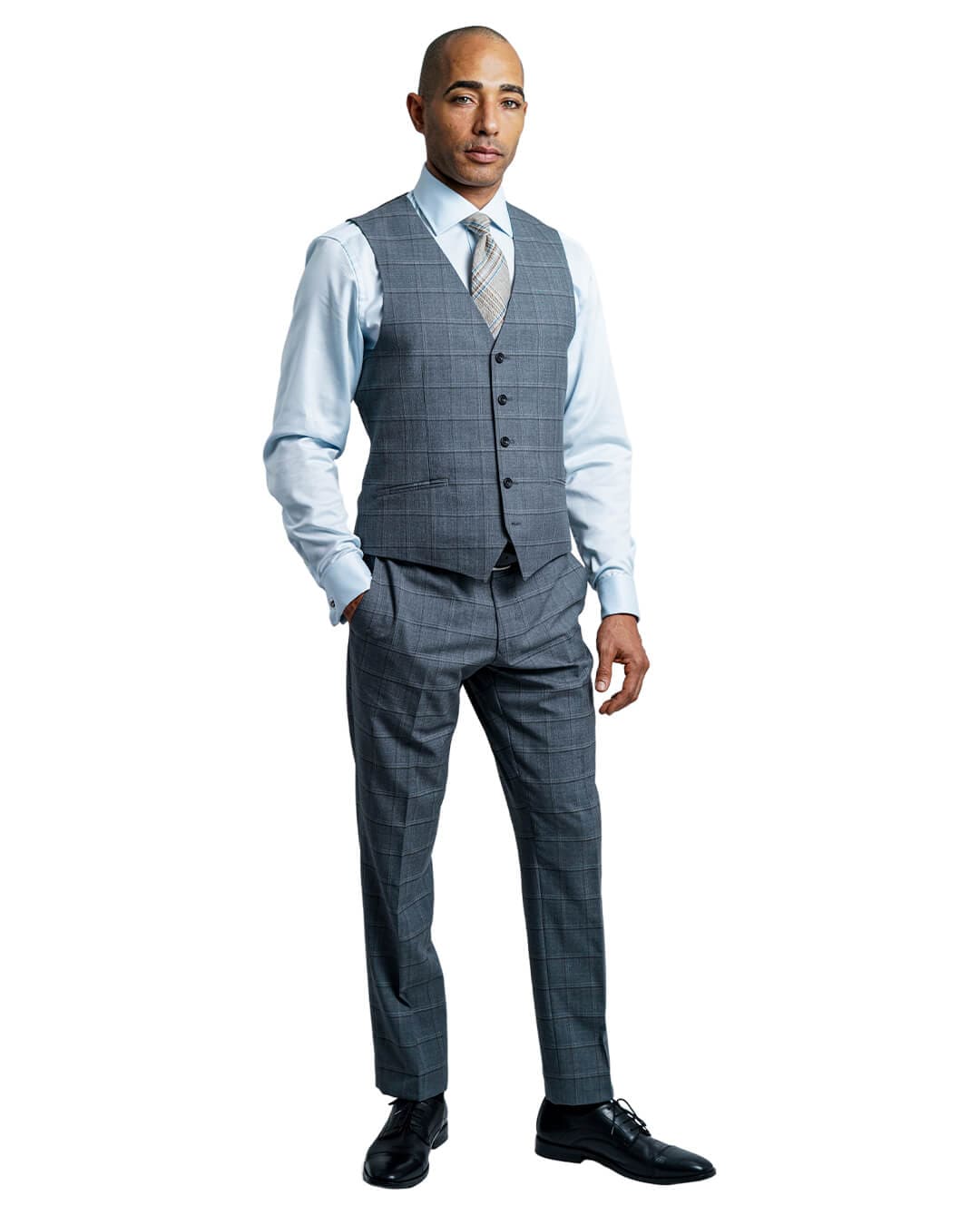 Gagliardi Waistcoat Gagliardi Grey Vitale Barberis Canonico Super 120s Check Suit Waistcoat