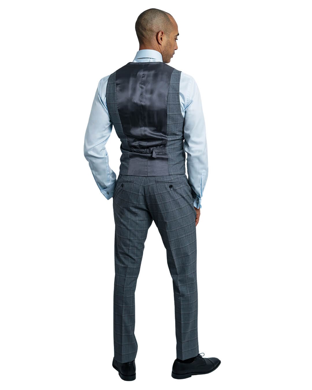 Gagliardi Waistcoat Gagliardi Grey Vitale Barberis Canonico Super 120s Check Suit Waistcoat