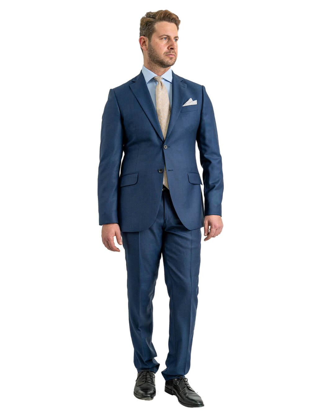 Blue Vitale Barberis Canonico Super 110s Birdseye Suit